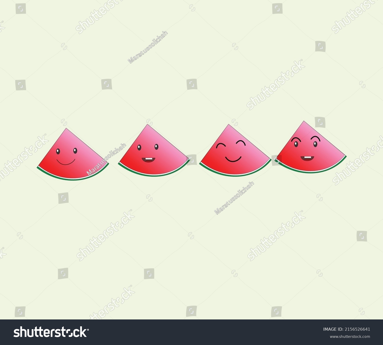 Watermelon Emoji Vector Logo Design Template Stock Vector (Royalty Free