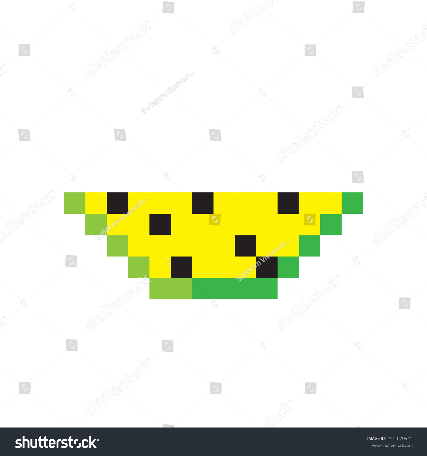 Watermelon Slice Pixel Art Vector Picture Stock Vector (Royalty Free ...