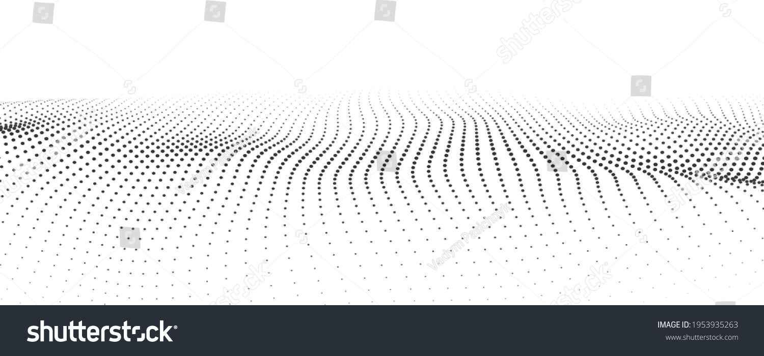 Wave 3d Wave Particles Futuristic Point Stock Vector (Royalty Free ...