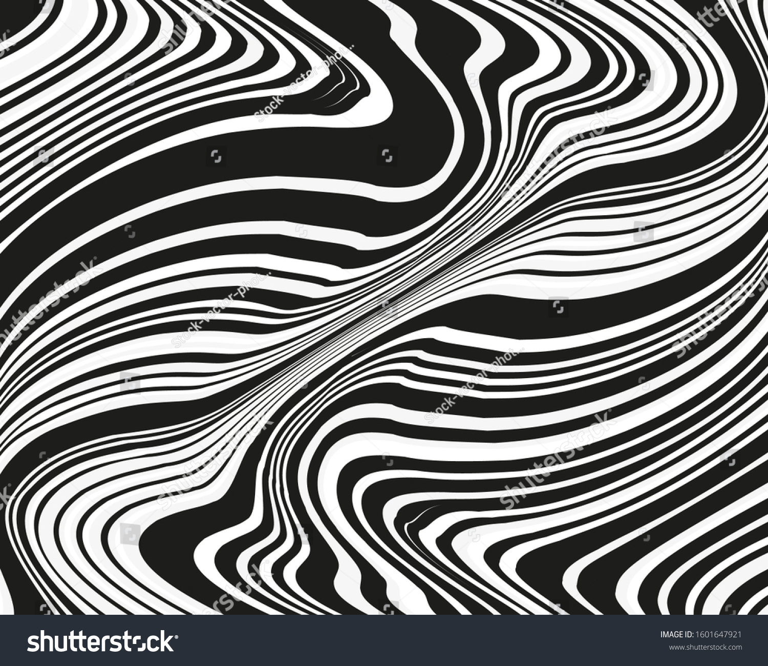 Wave Design Black White Texture Wavy Stock Vector (Royalty Free ...