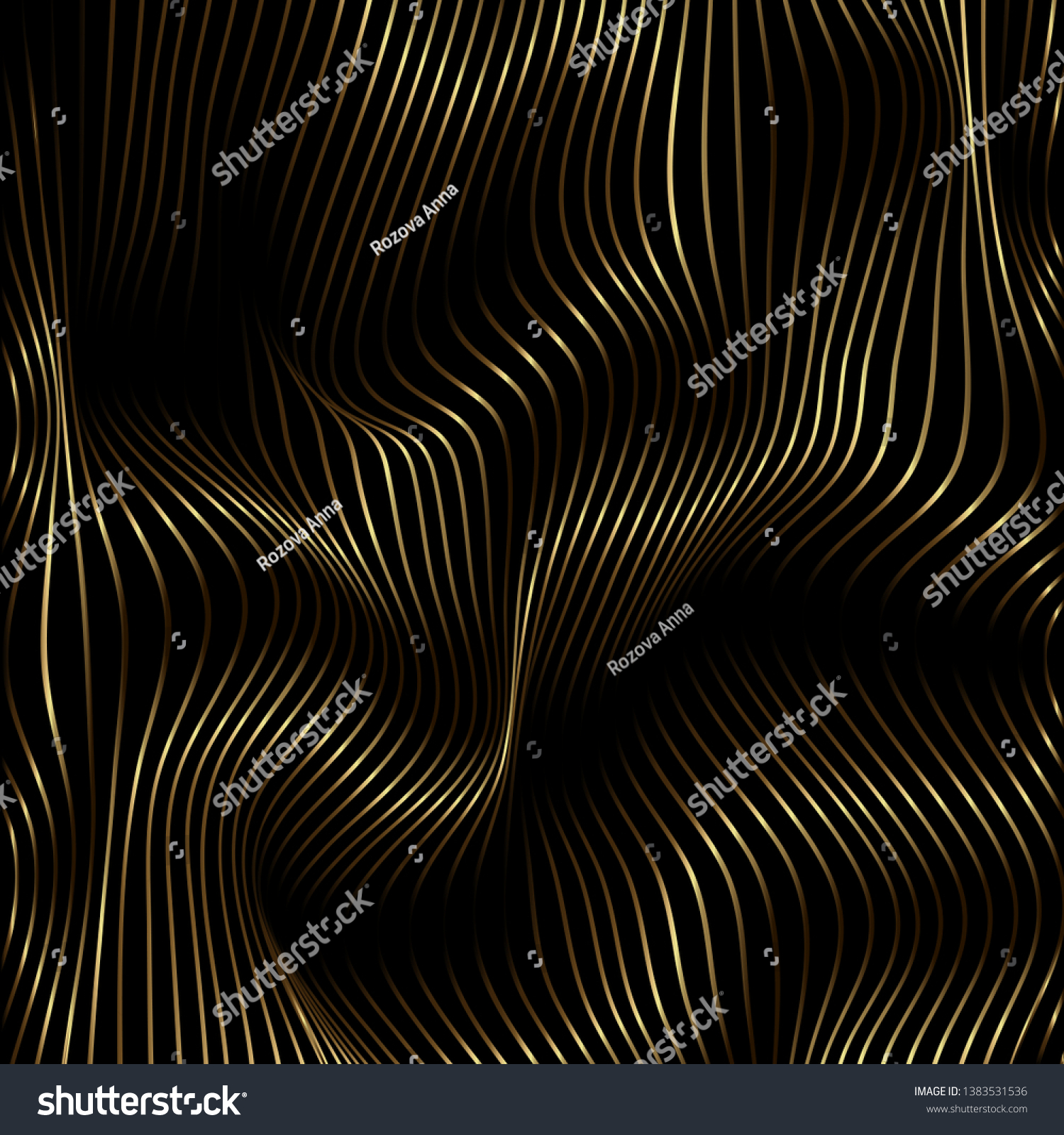 Wave Line Gold Background Vector Design Stock Vector (Royalty Free