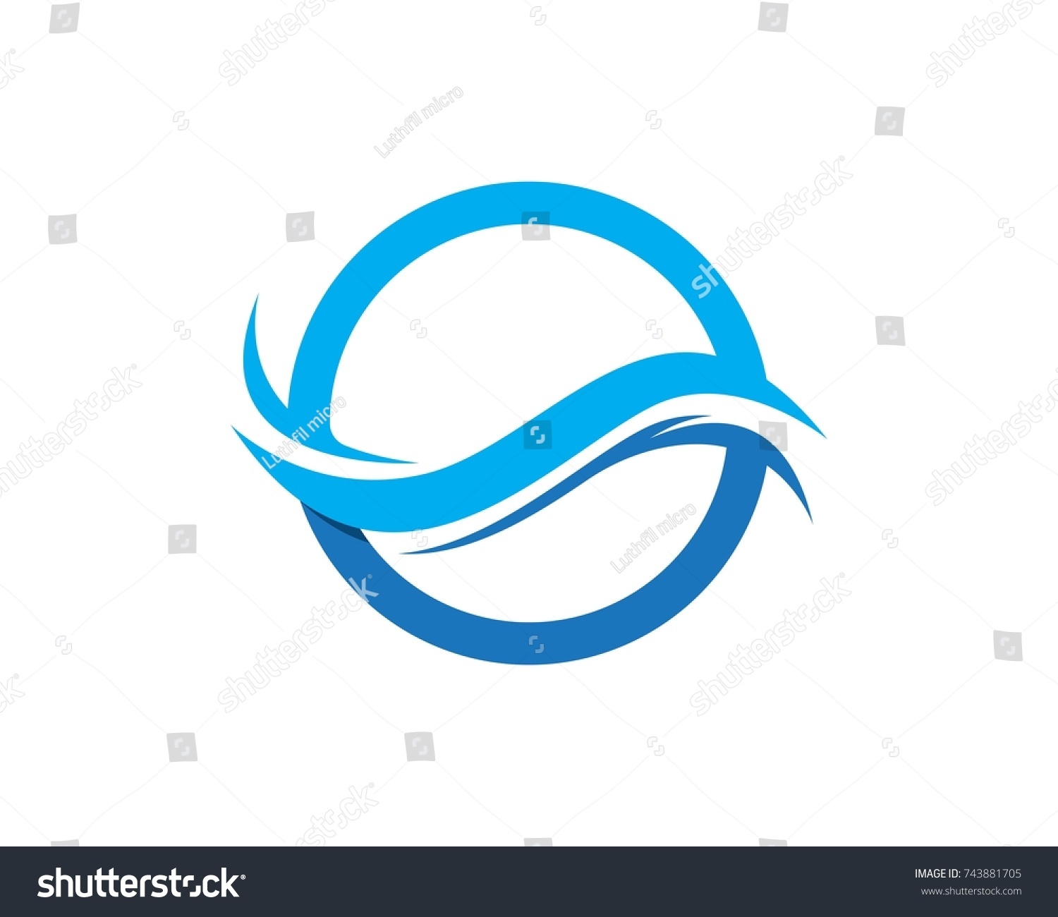 Wave Water Logos Template Stock Vector (Royalty Free) 743881705 ...