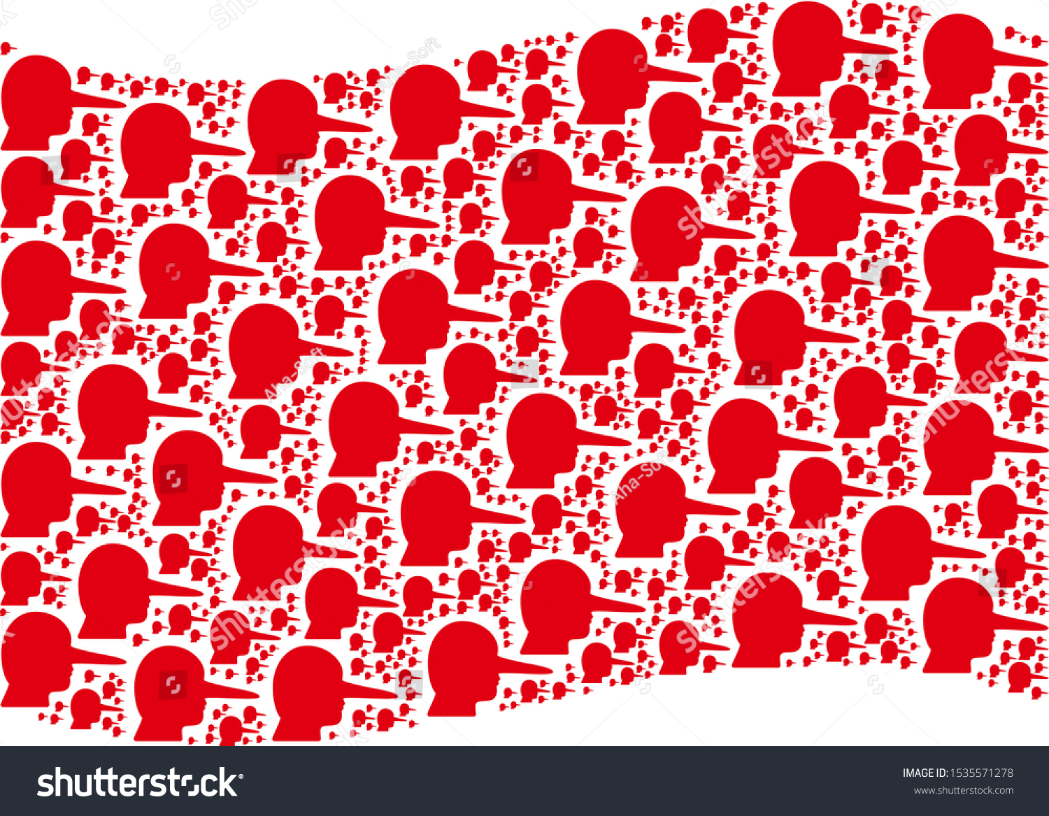 SVG of Waving red flag collage. Vector lier design elements are arranged into mosaic red waving flag collage. Patriotic collage combined of flat lier elements. svg
