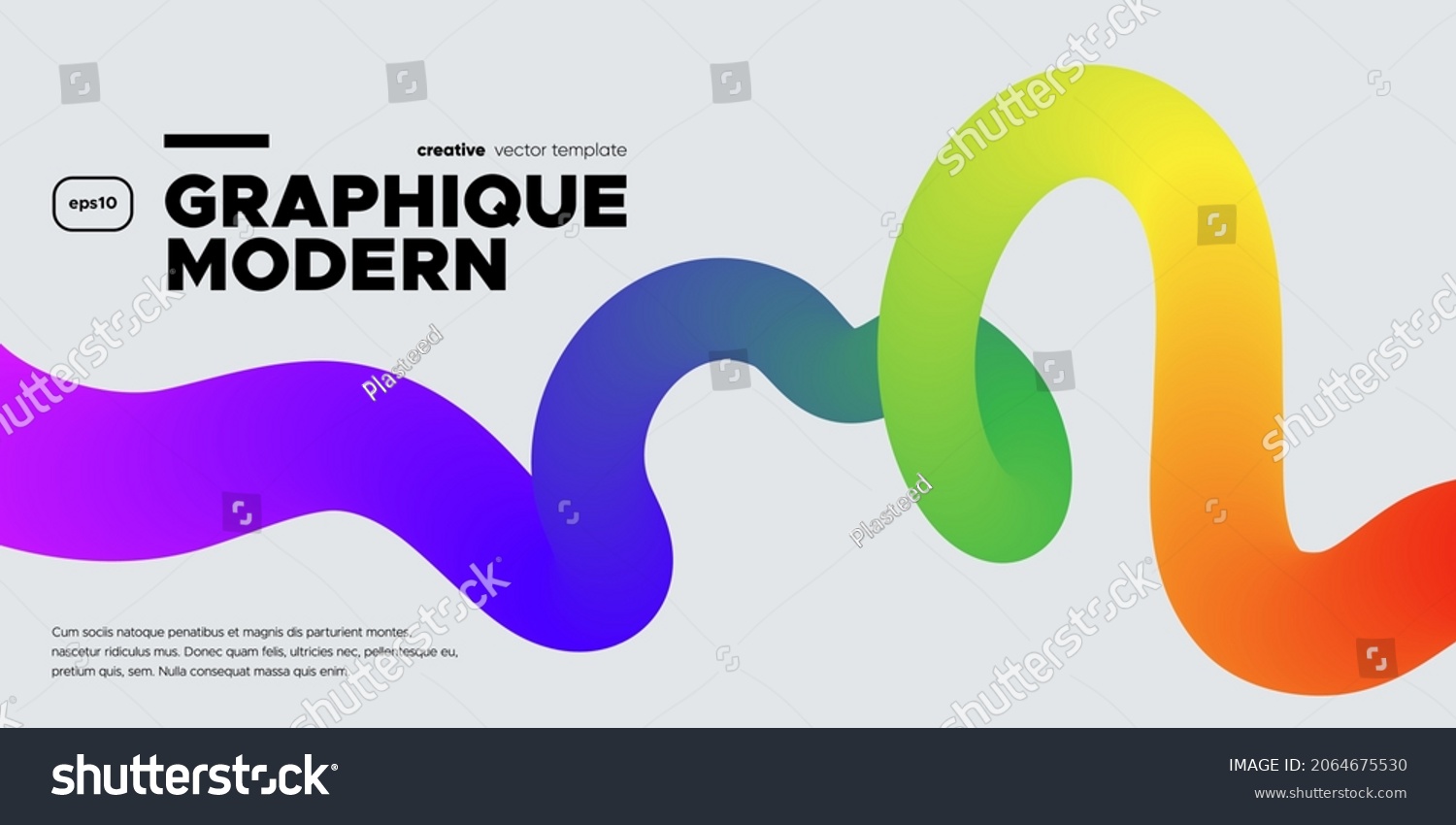 Wavy Shape Rainbow Colors Vector Illustration Stock Vector (Royalty ...