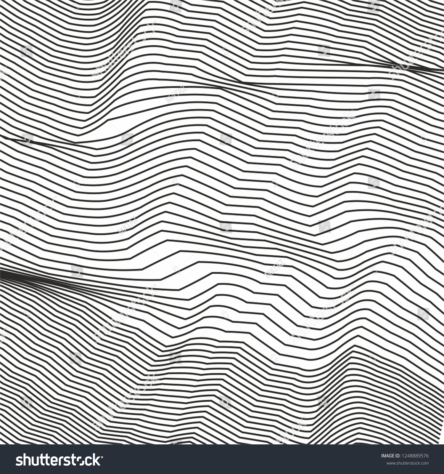 Wavy Zig Zag Lines Geometric Pattern Stock Vector (Royalty Free ...