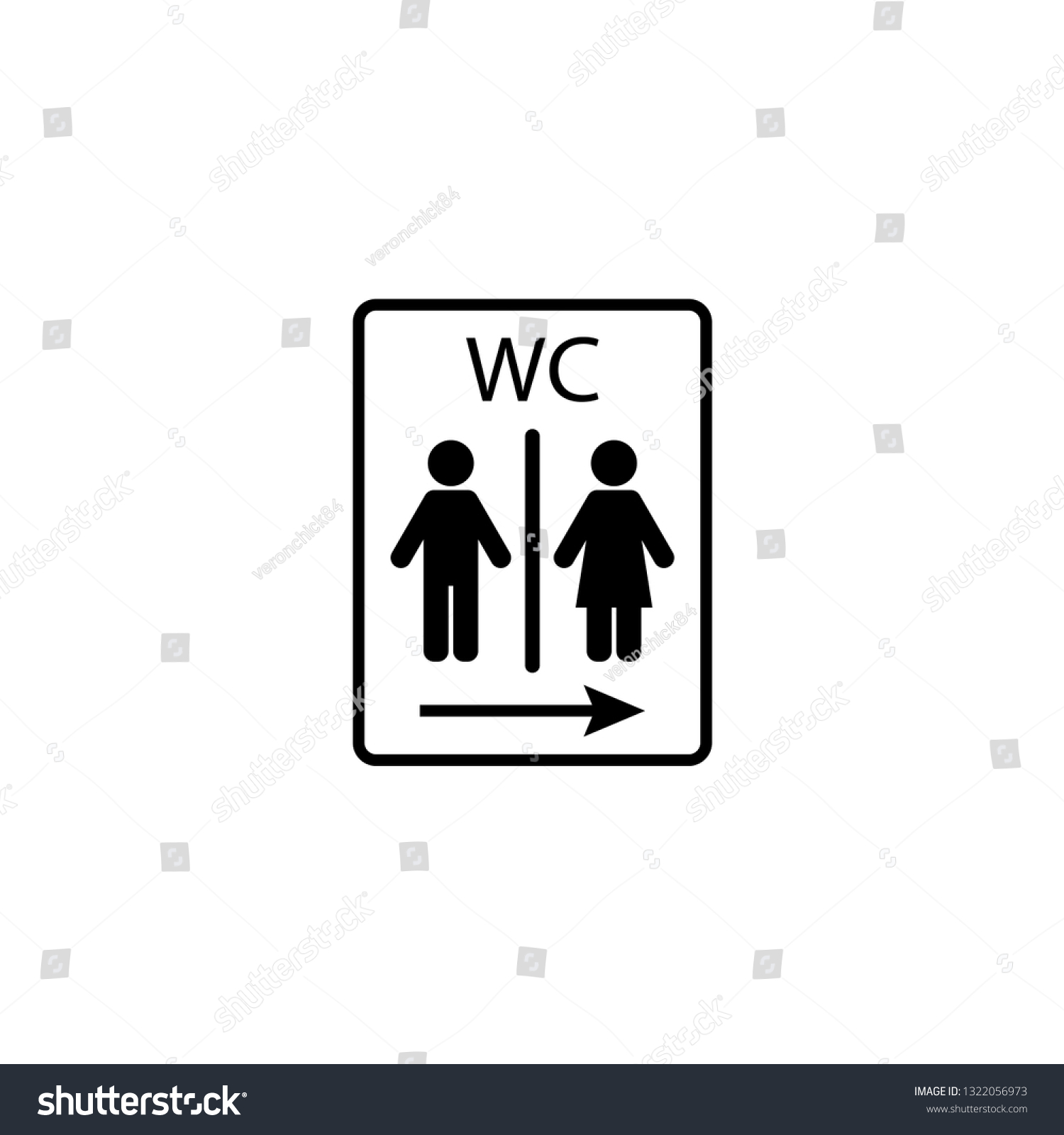 Wc Icon Toilet Restroom Icon Man Stock Vector Royalty Free 1322056973 Shutterstock 9379