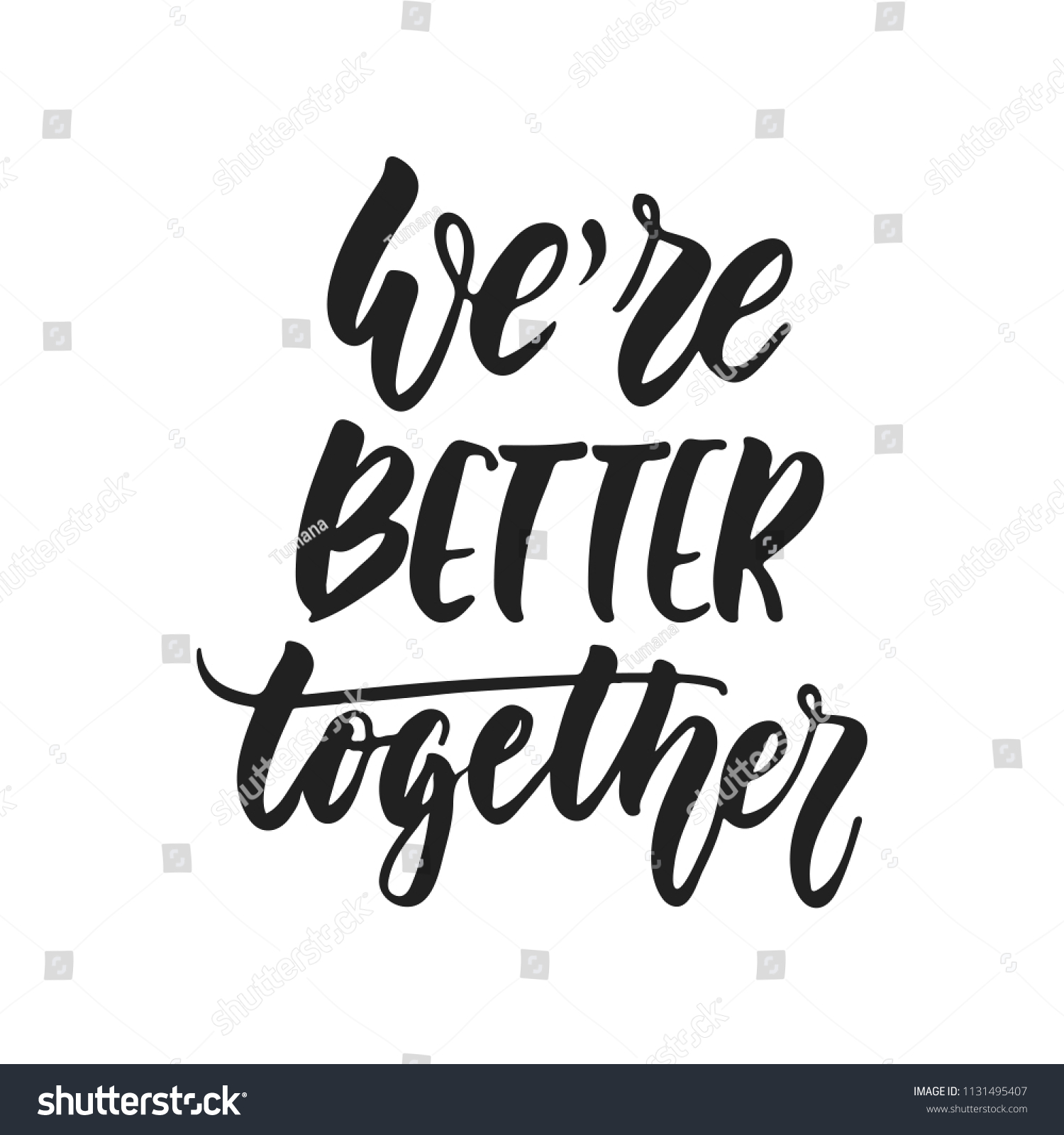 We Better Together Hand Drawn Wedding Stock Vector (Royalty Free ...