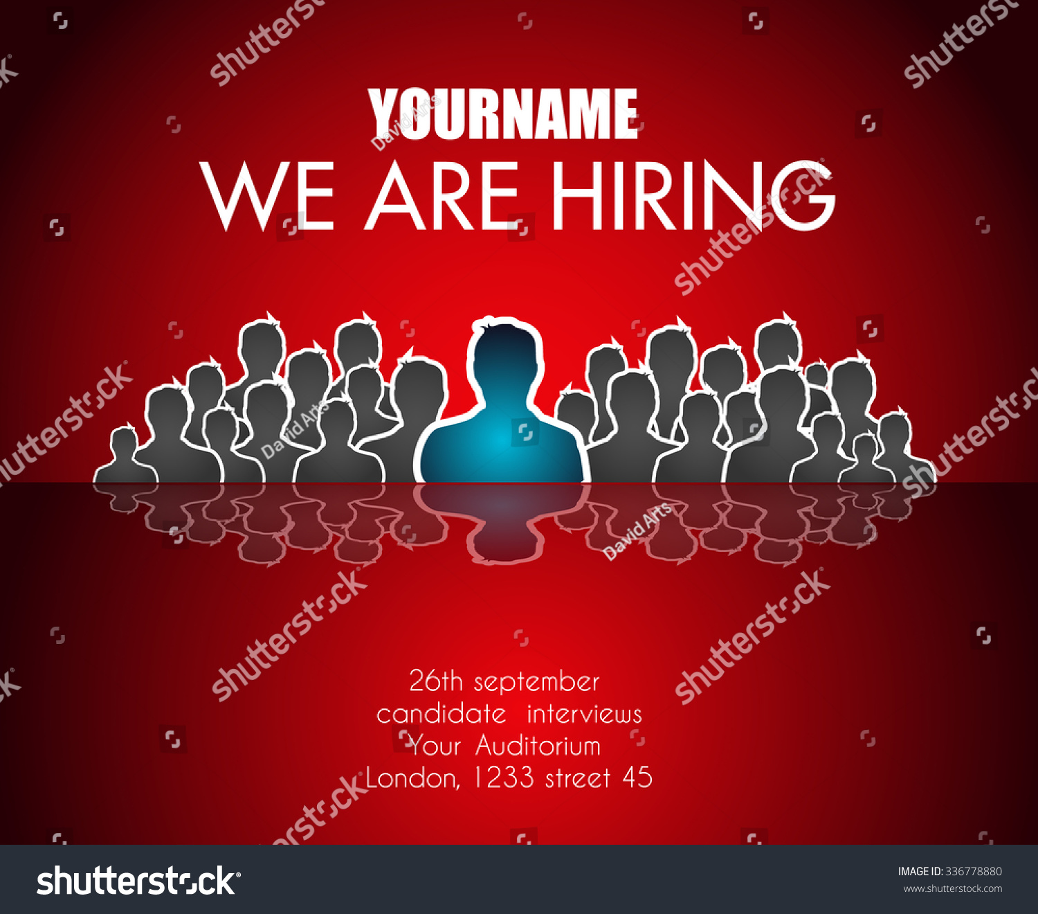 We Hiring Background Your Hiring Posters Stock Vector (Royalty Free ...