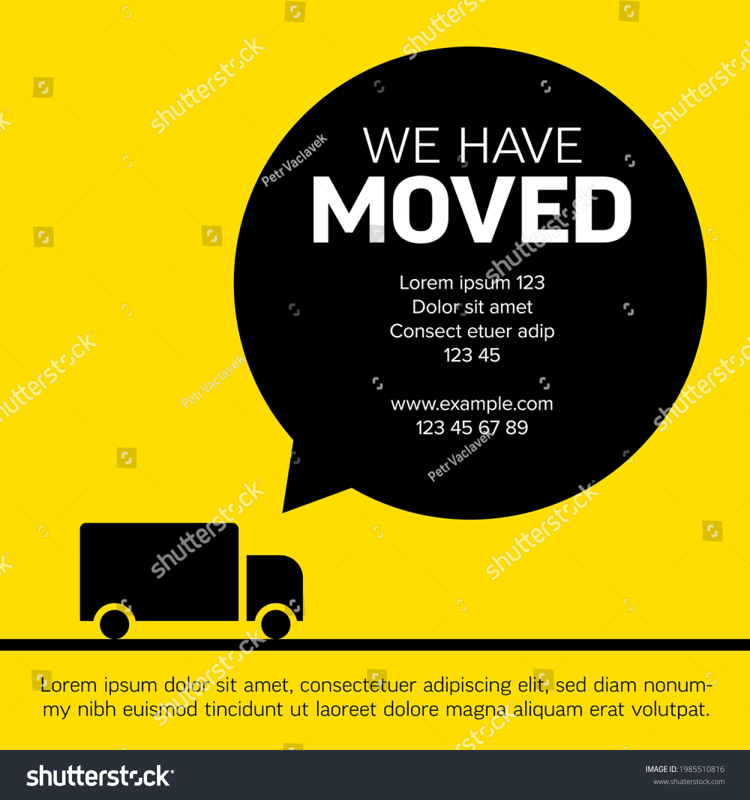 We Moving Minimalistic Flyer Template Place Stock Vector (Royalty Inside Moving Flyer Template