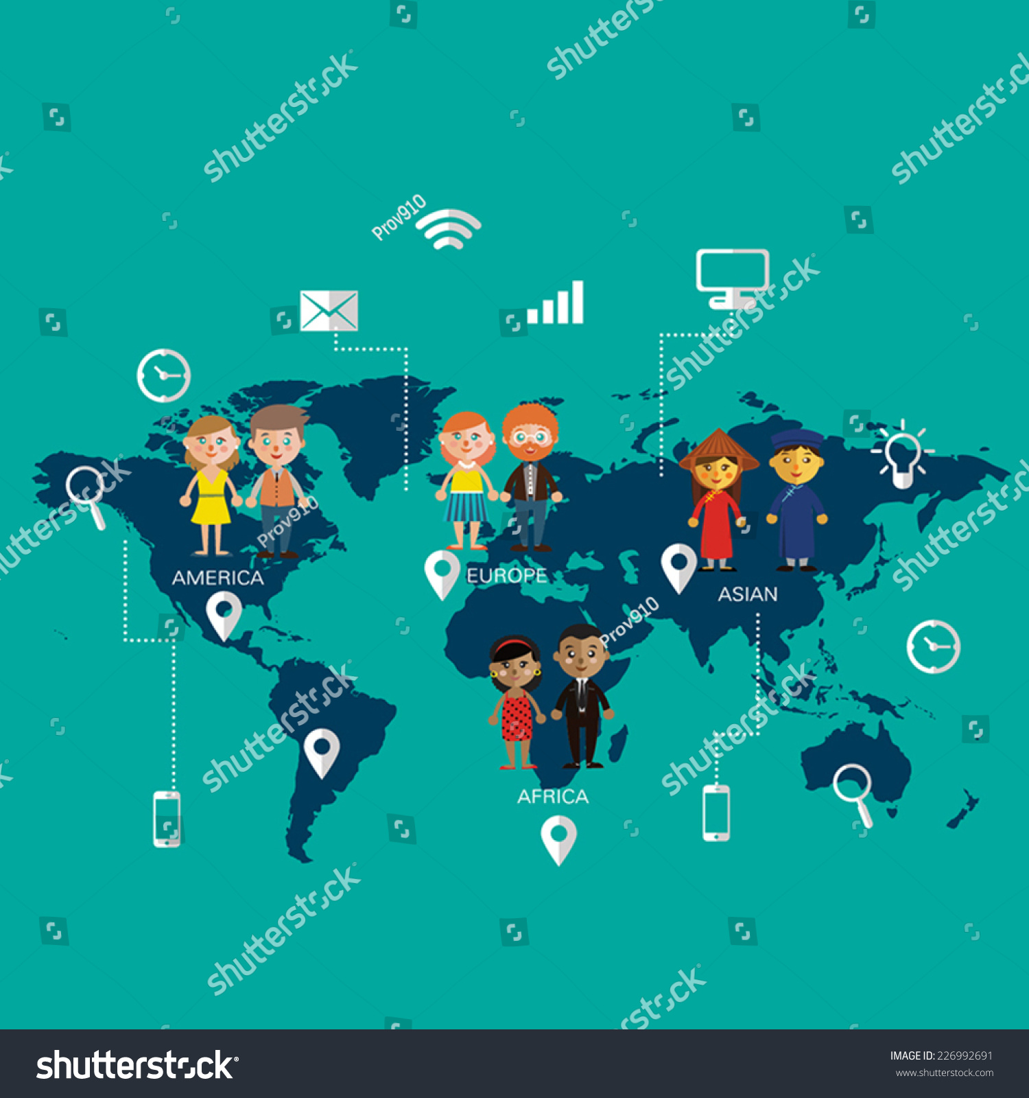 We Are The World Stock Vector Illustration 226992691 : Shutterstock