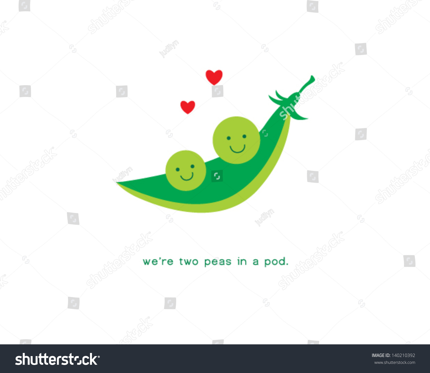 We Two Peas Pod Stock Vector Royalty Free 140210392