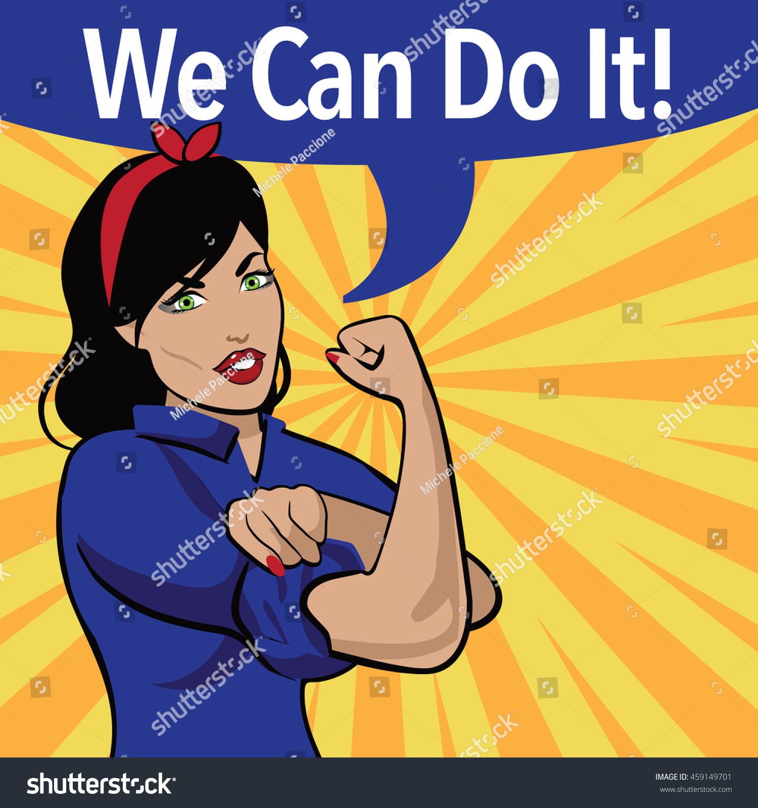 We Can Do Retro Cartoon Woman Stock Vector Royalty Free 459149701