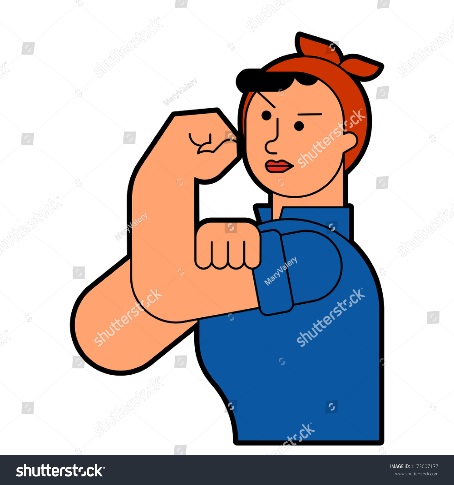 We Can Do Woman Symbol Power Stock Vector (Royalty Free) 1173007177