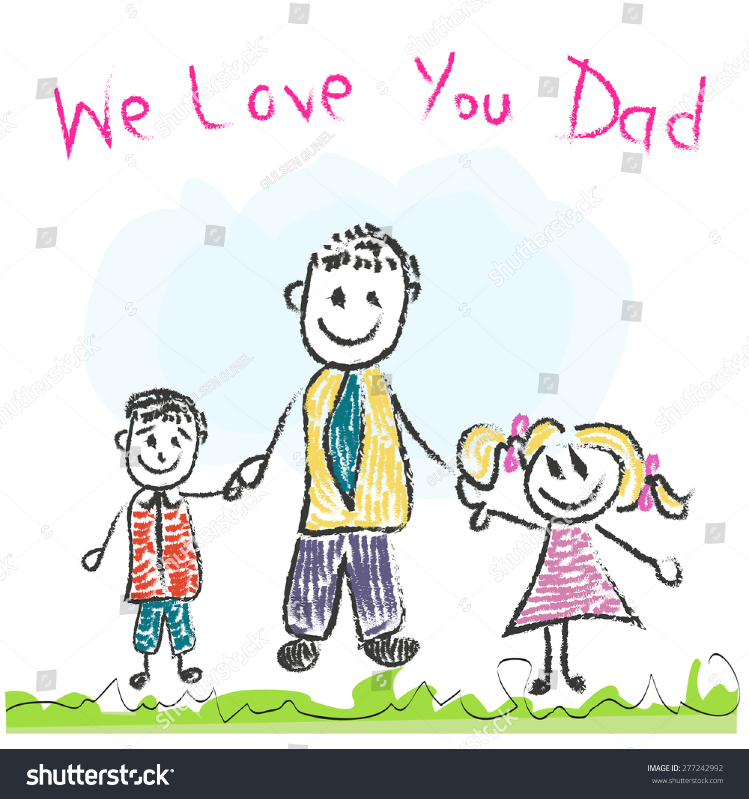 Download We Love You Dad Fathers Day Vectores En Stock 277242992 ...