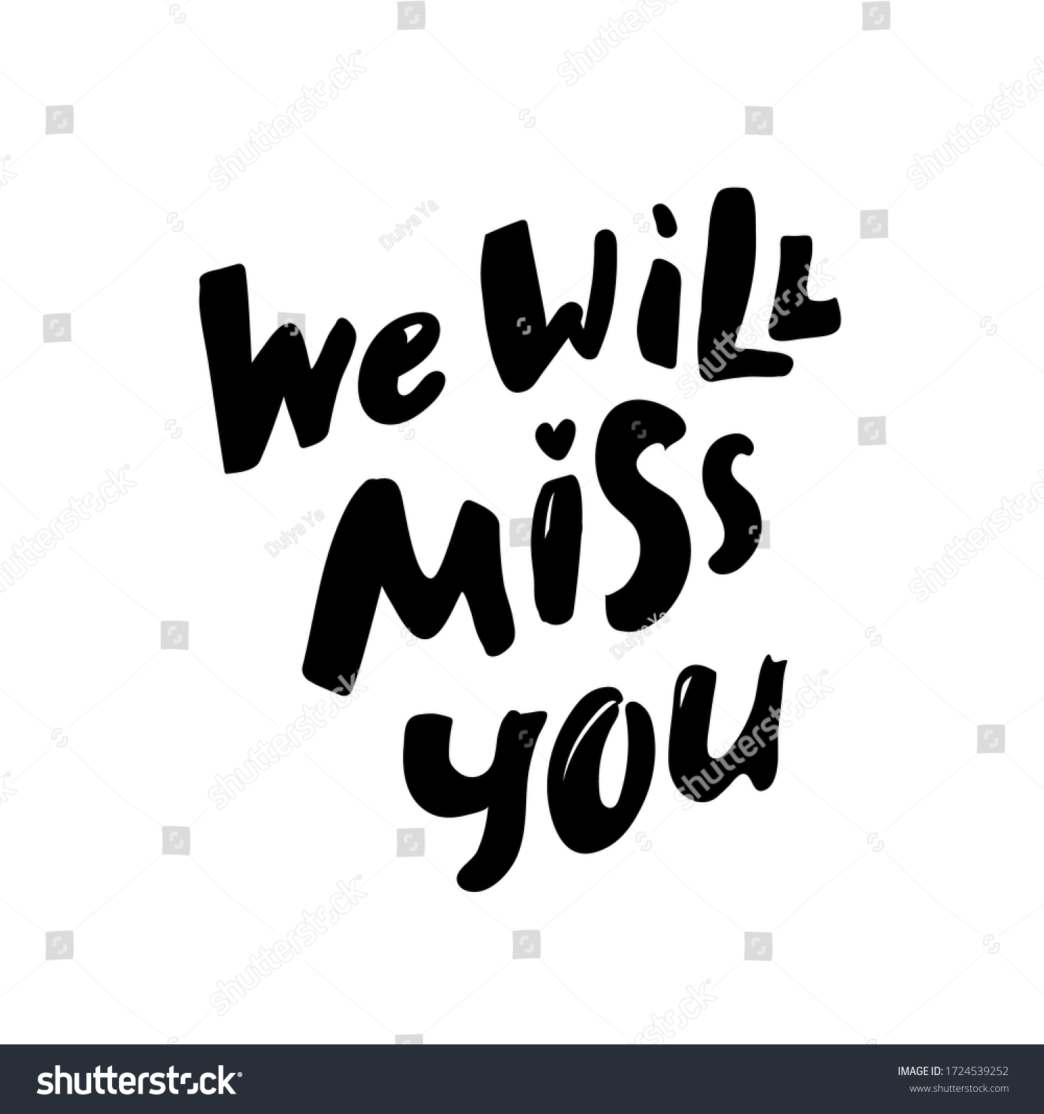 We Will Miss You Template Modern Stock Vector (Royalty Free) 1724539252 ...