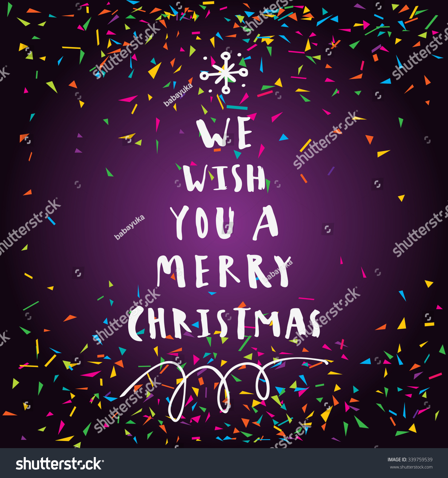 We Wish You Merry Christmas Hand Stock Vector Royalty Free 339759539 Shutterstock 