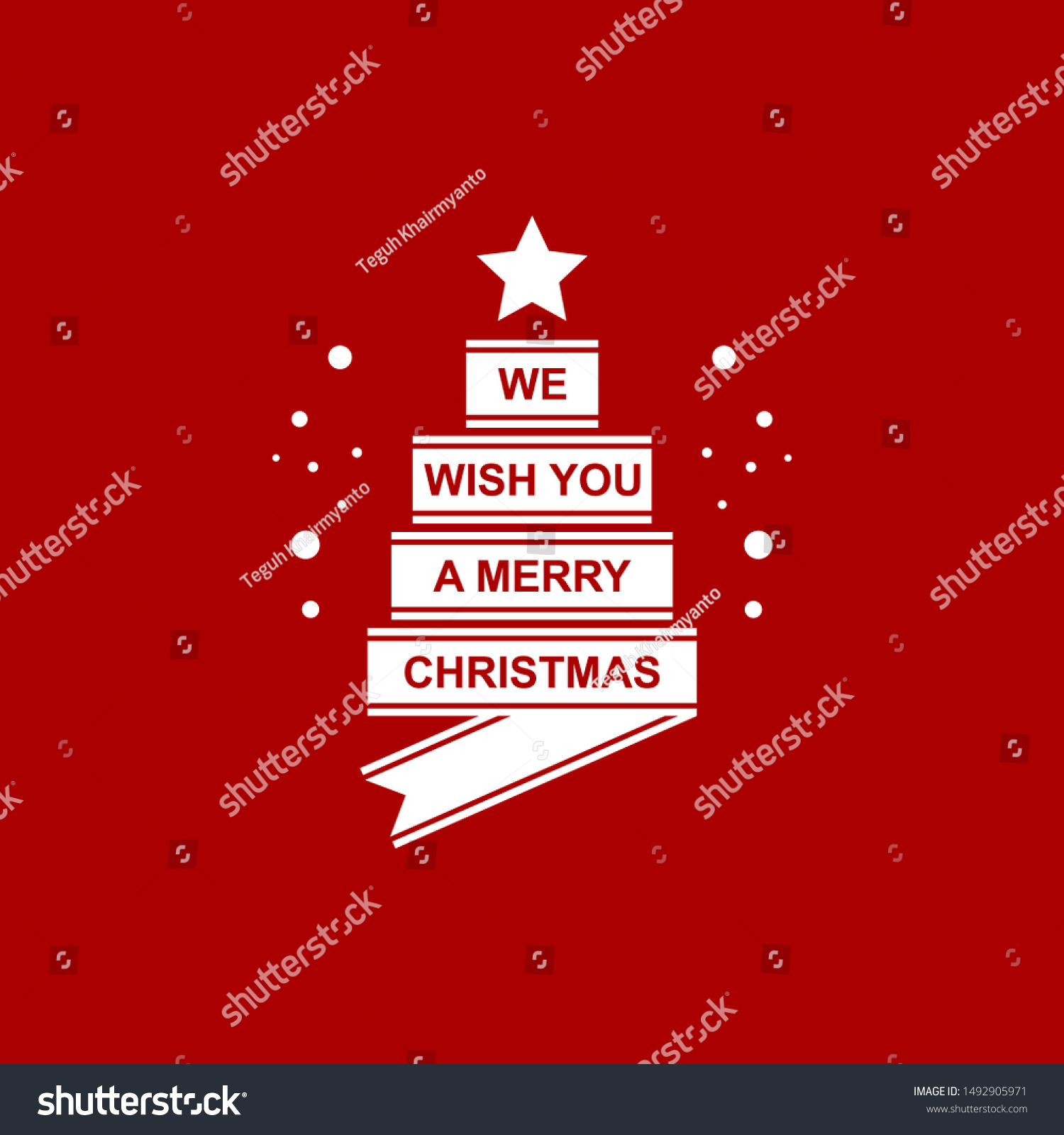 We Wish You Merry Christmas Letter Stock Vector (Royalty Free
