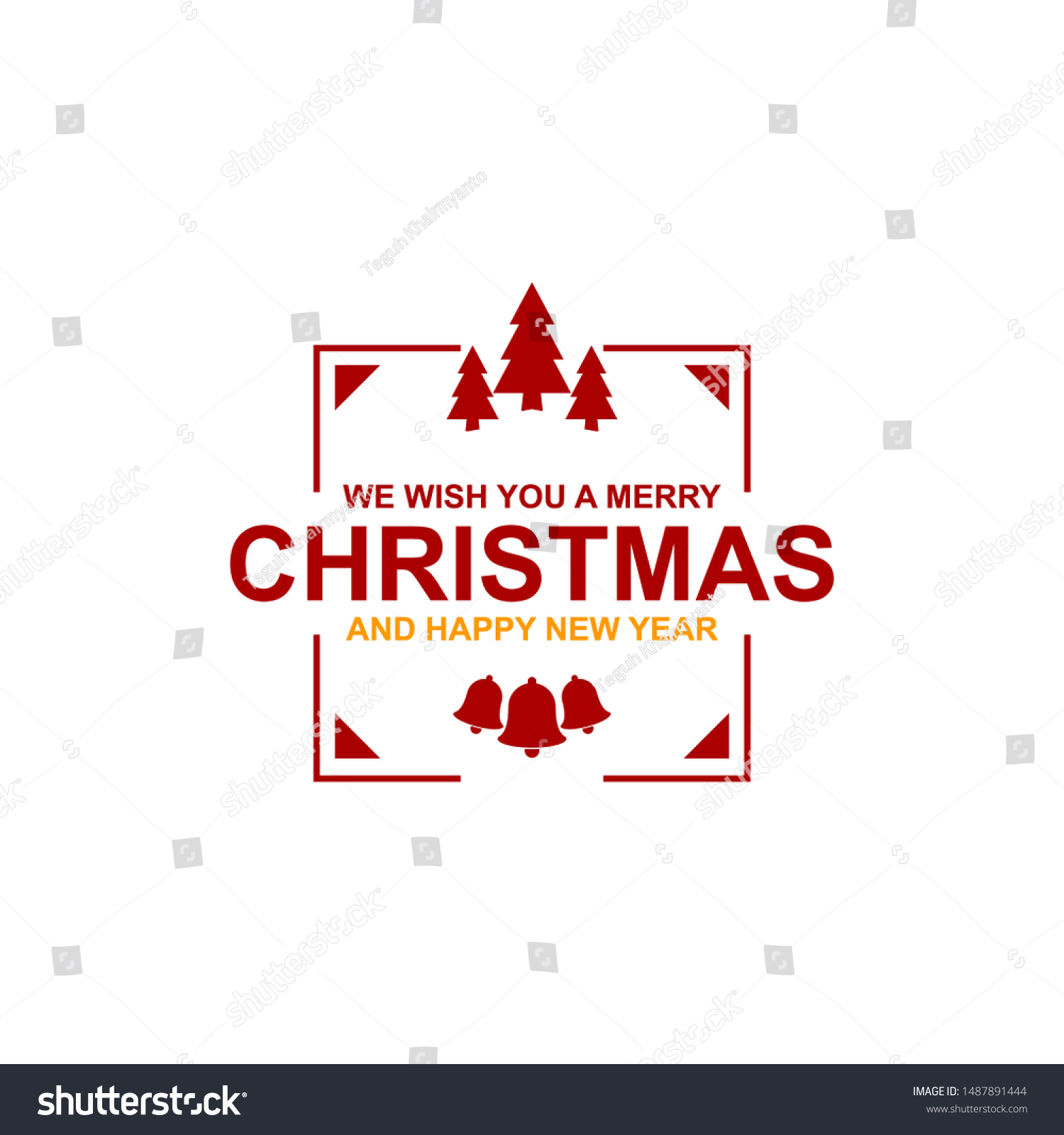 We Wish You Merry Christmas Letter Stock Vector (Royalty Free