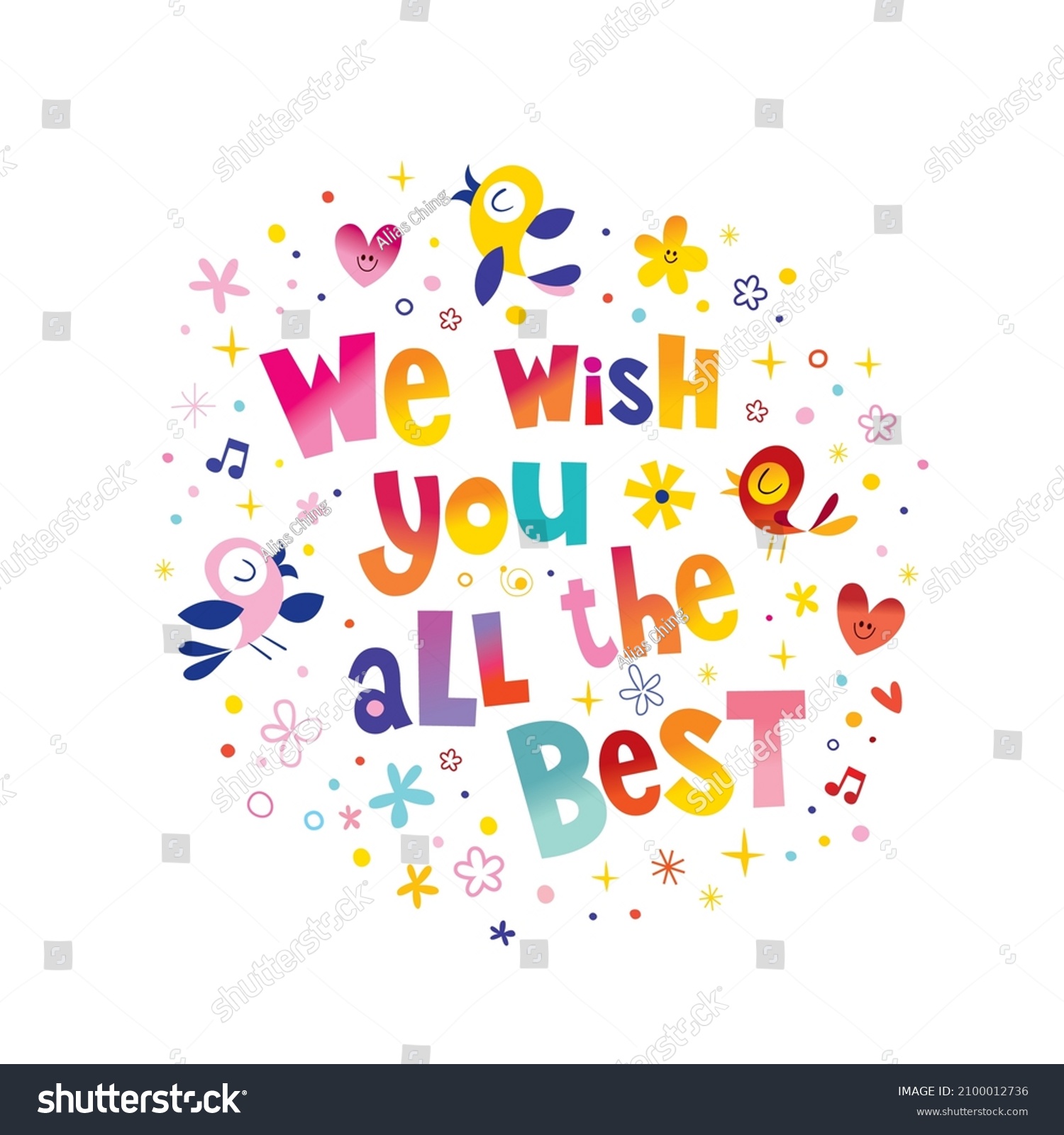 We Wish You All Best Stock Vector (Royalty Free) 2100012736