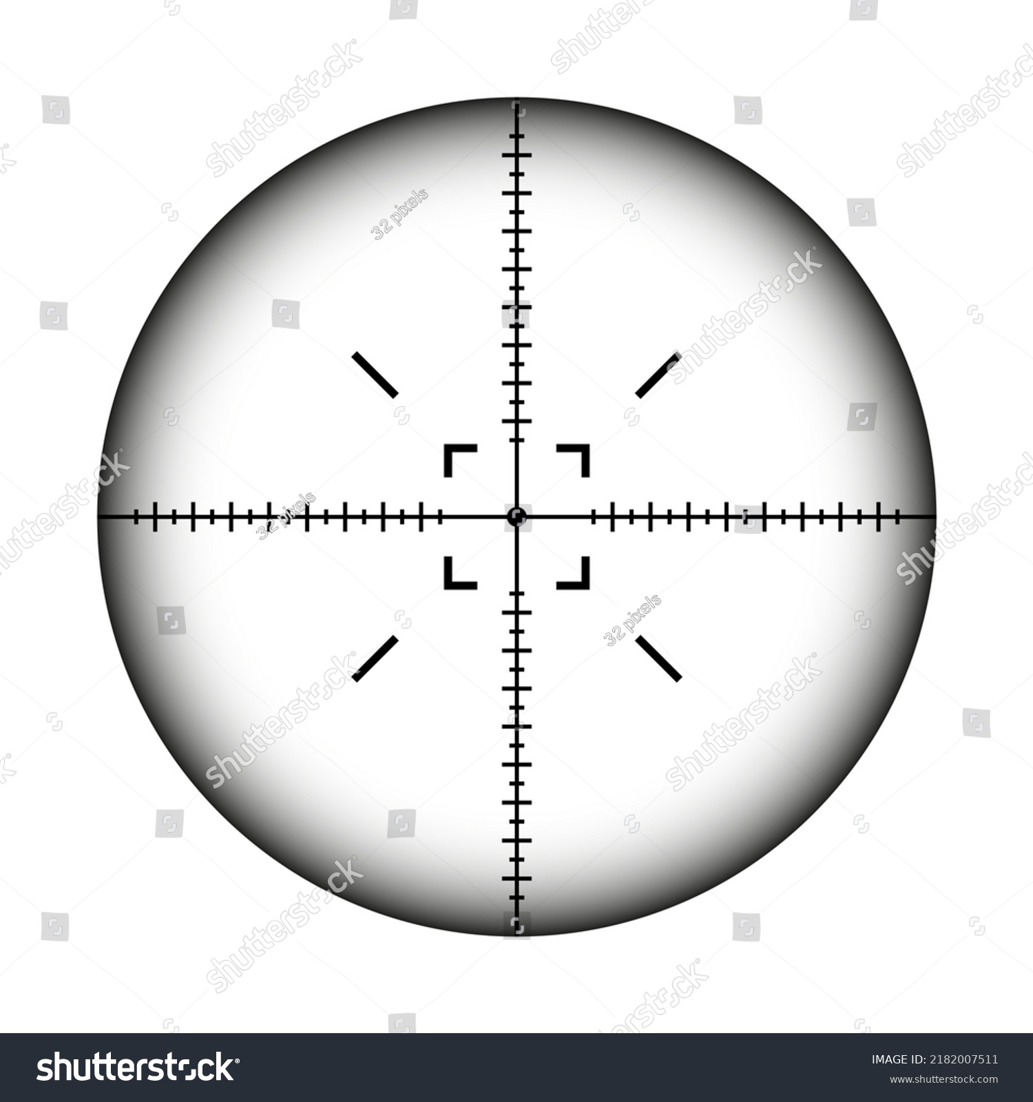 Weapon Sight Sniper Rifle Optical Scope Stock Vector (Royalty Free ...