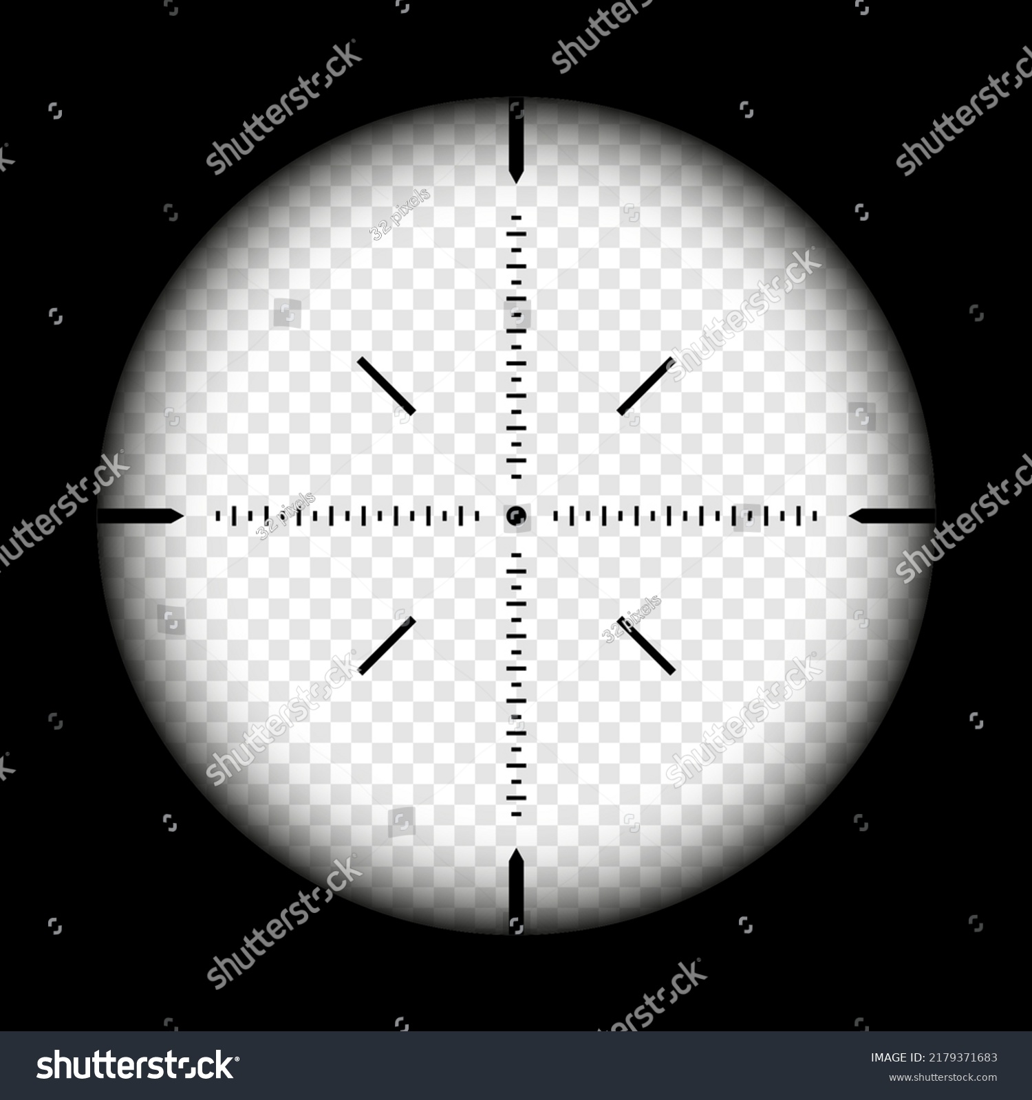 Weapon Sight Sniper Rifle Optical Scope Stock Vector (Royalty Free ...