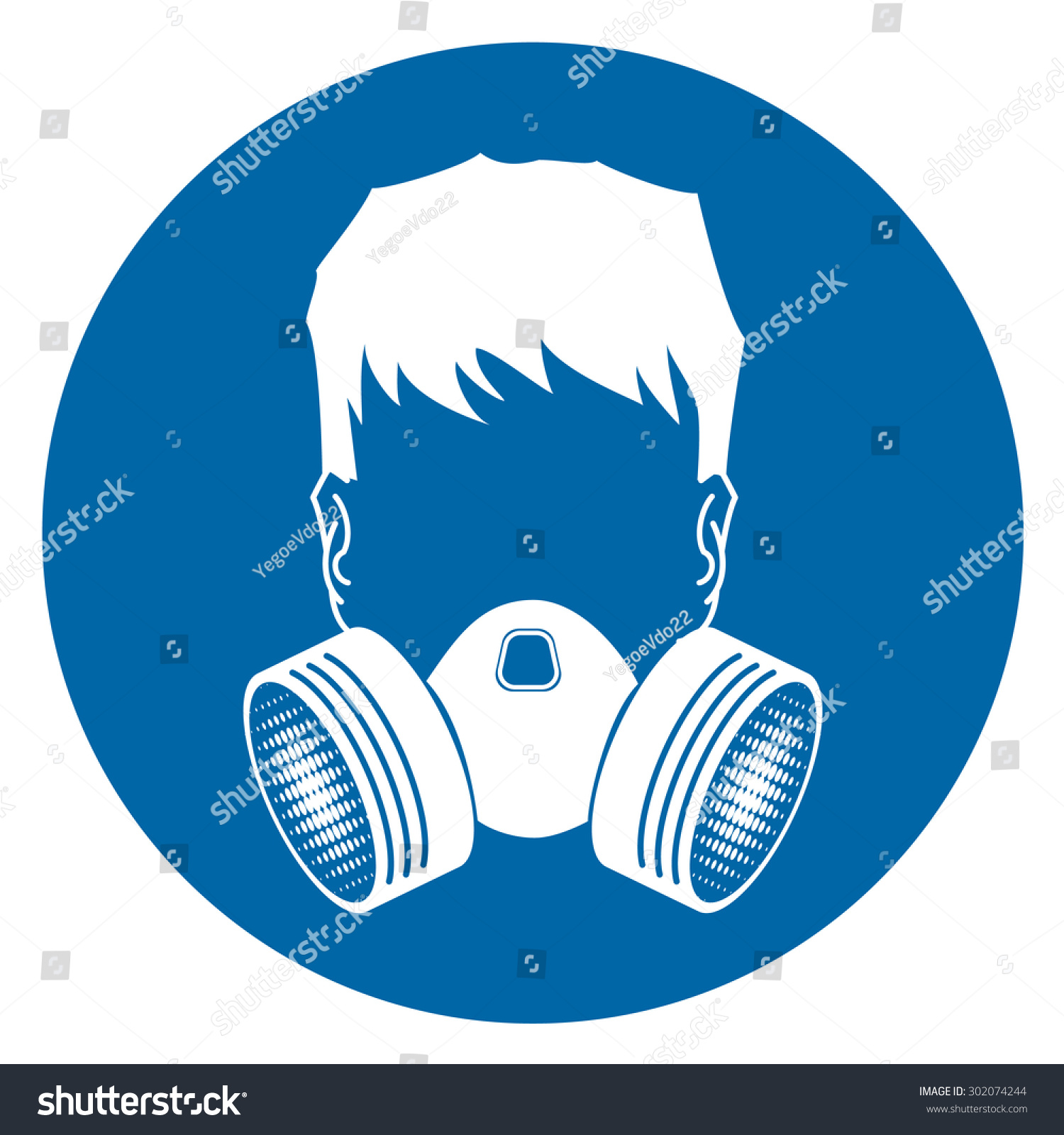 Wear Face Mask Icon Vector - 302074244 : Shutterstock