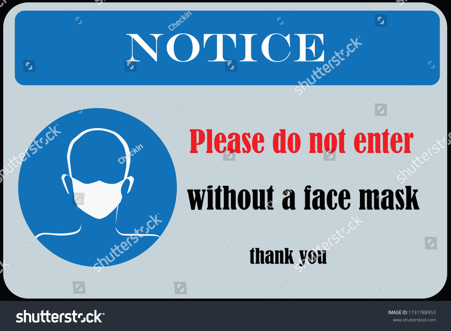 Wear Face Mask Sign Symbol Please Stock Vector Royalty Free