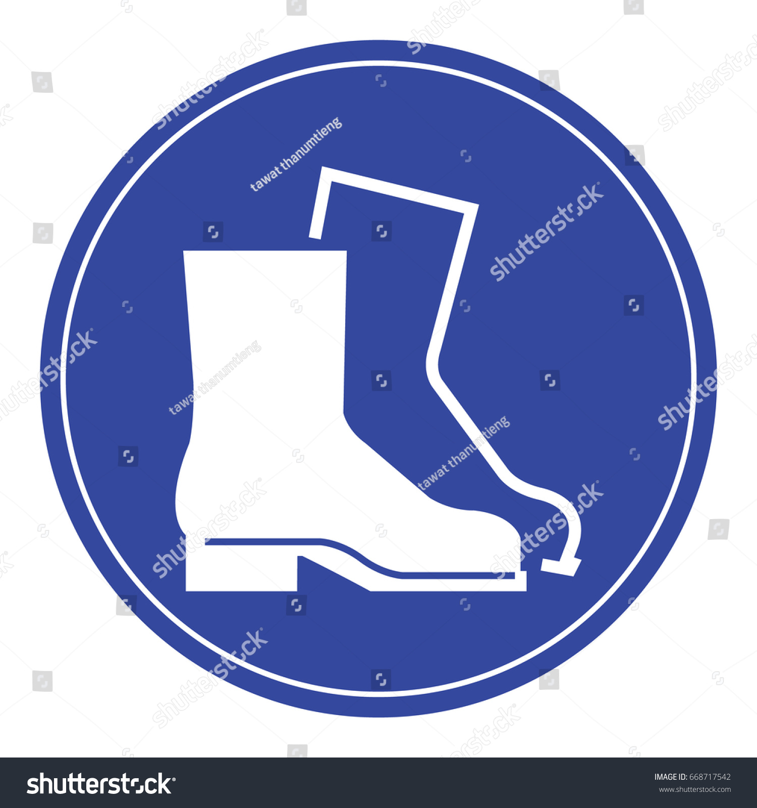 Wear Safety Shoesvector Illustration Stock Vector (Royalty Free) 668717542