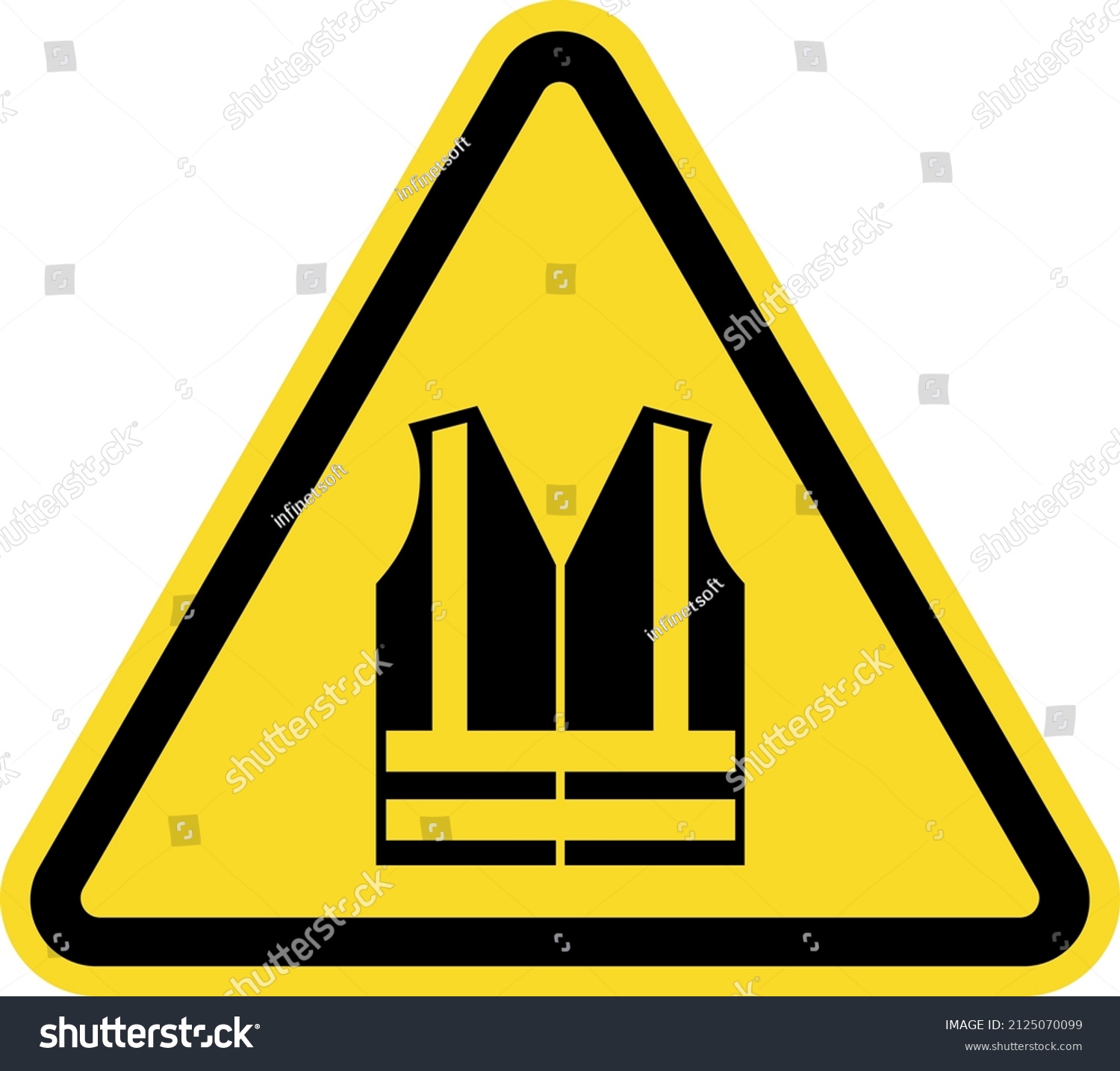 SVG of Wear vest warning sign. Safety signs and symbols. svg