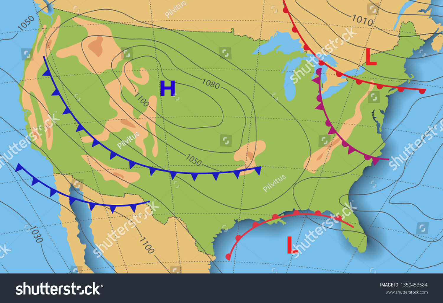 Weather Map United States Weather Map Images, Stock Photos & Vectors | Shutterstock