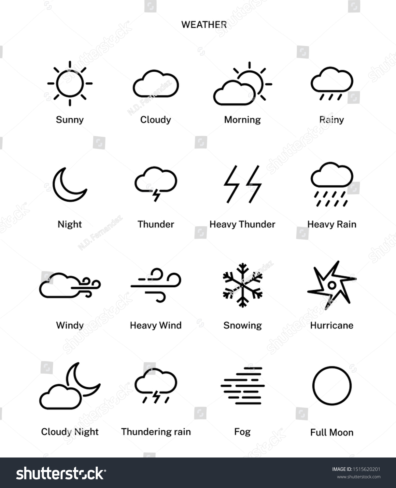 天気アイコンパック 気候の気候の兆候 線のイラスト フラットなベクター画像 アプリ予測更新ウィジェットタイルのウェブサイト のベクター画像素材 ロイヤリティフリー