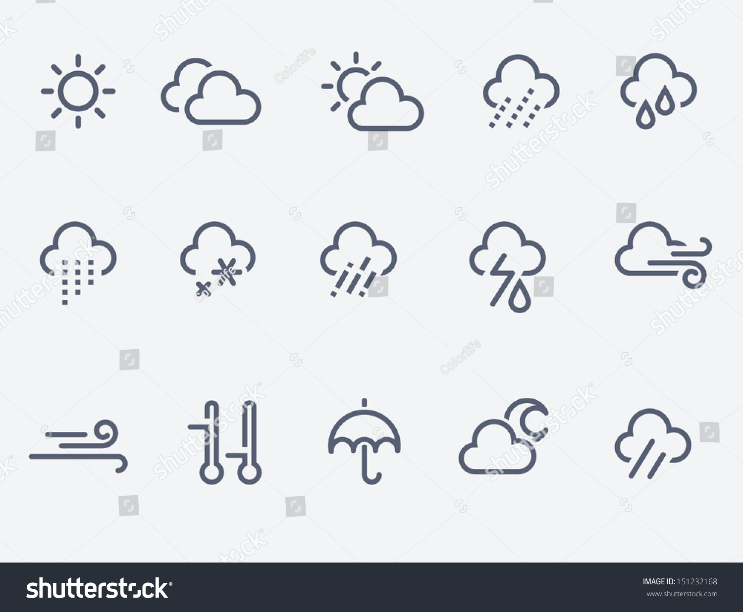 天気アイコン のベクター画像素材 ロイヤリティフリー