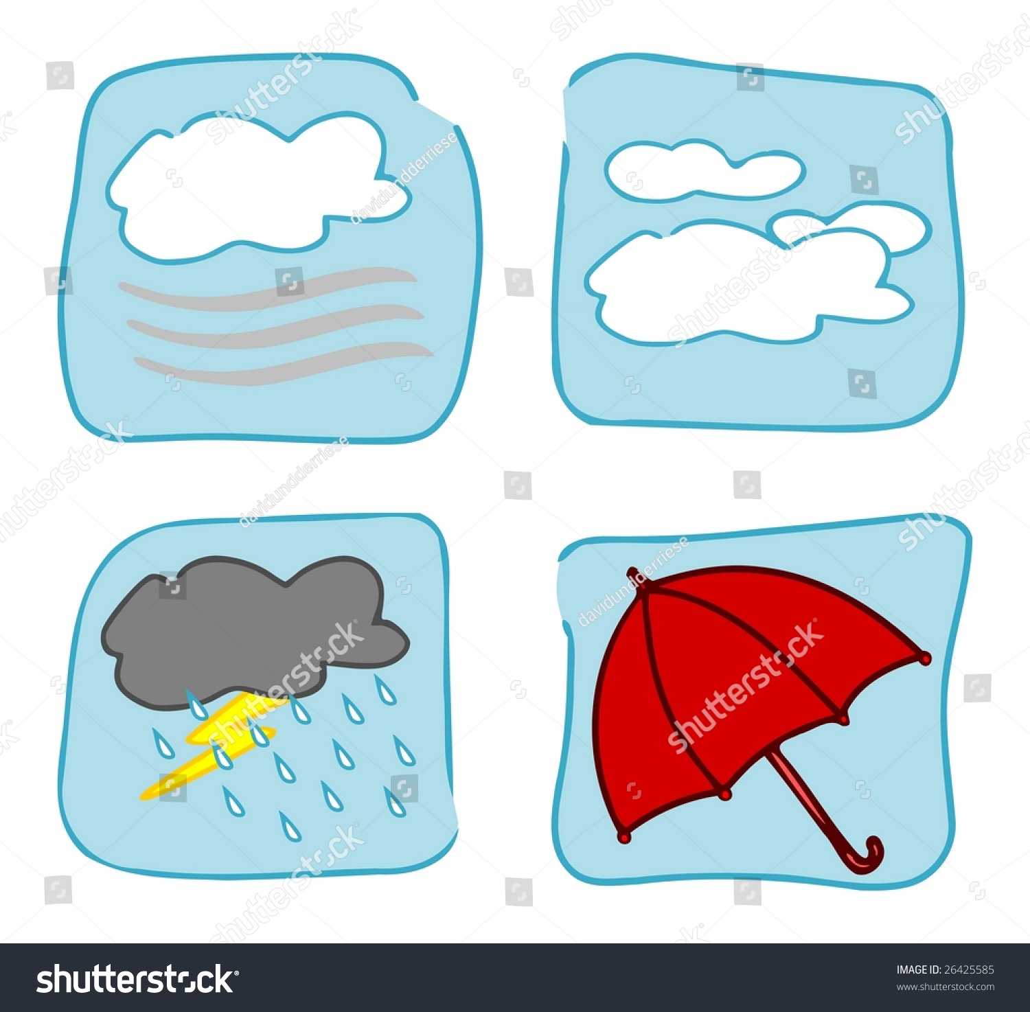 Weather Icons Set 4 Vector Stock Vector Royalty Free 26425585 8061