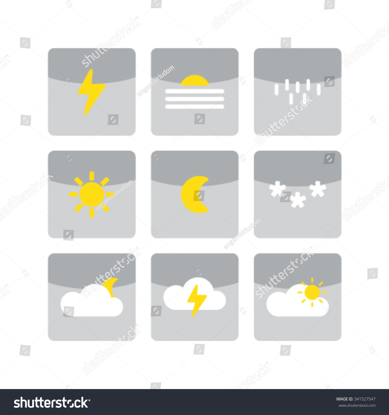 Weather Widget Icons Stock Vector (Royalty Free) 341527547 | Shutterstock