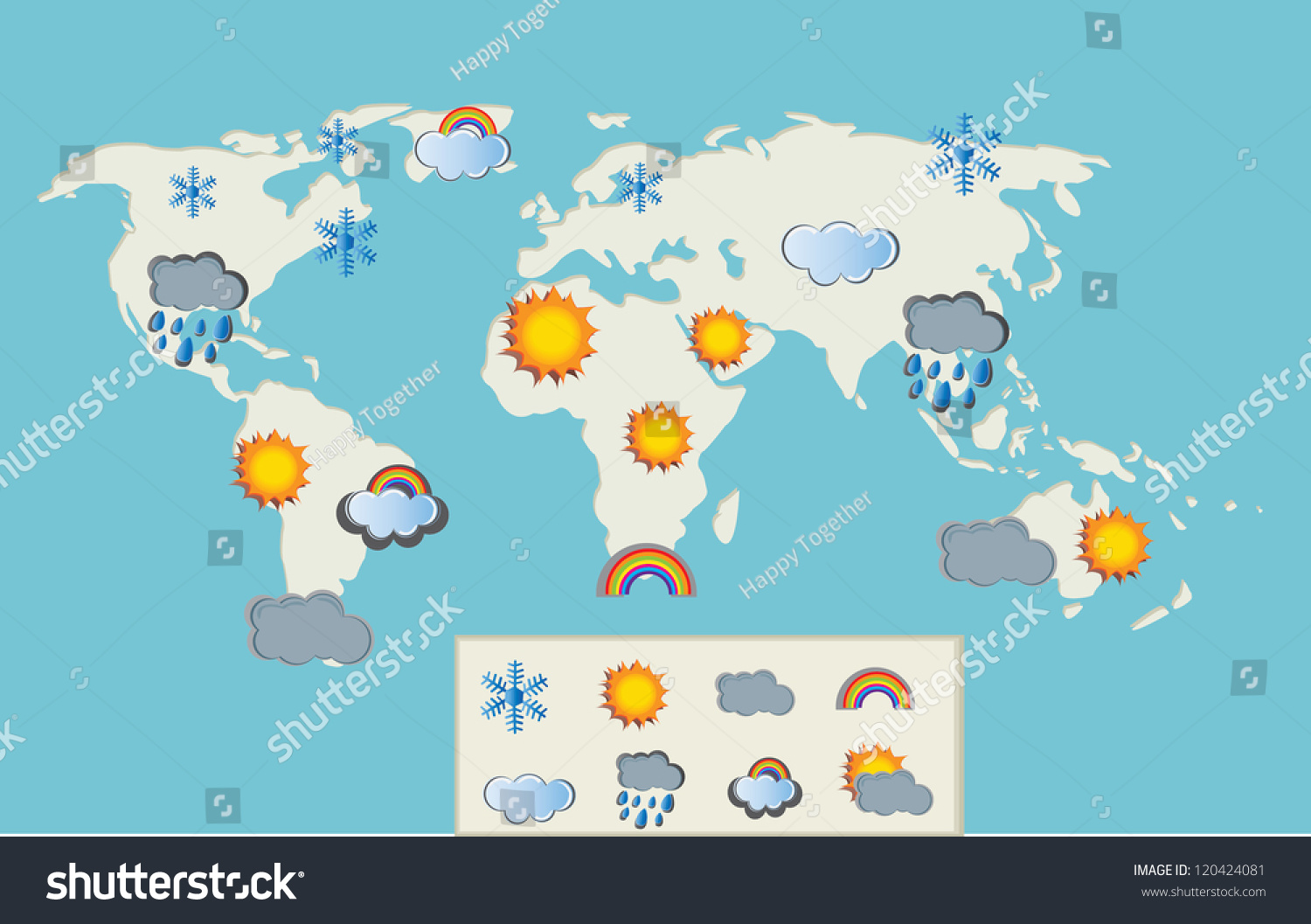 Weather Report World Map Weather World Map Retro Style Stock Vector (Royalty Free) 120424081 |  Shutterstock