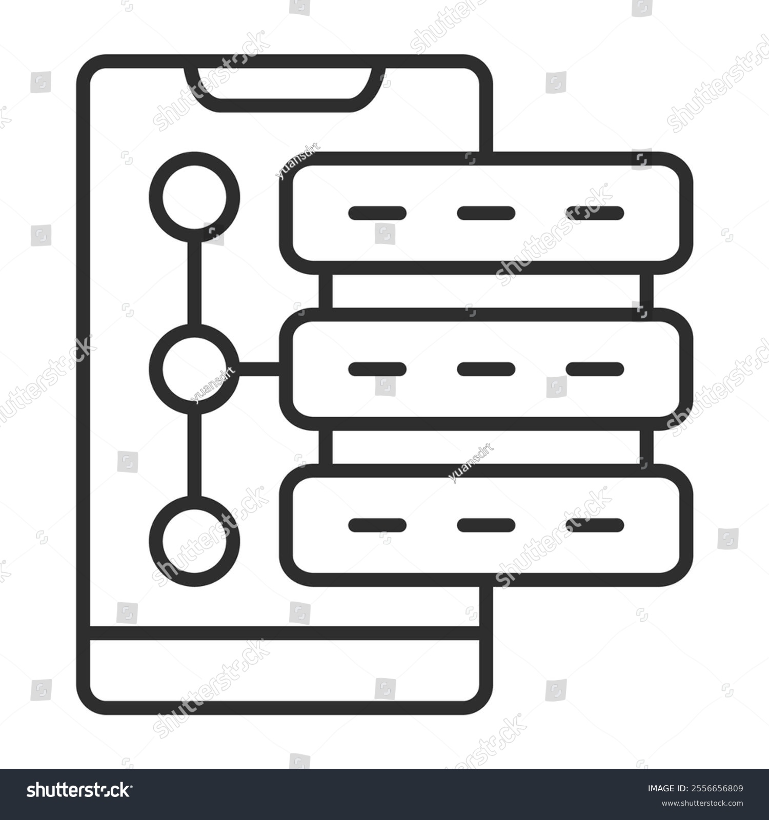recommend clip art: Web hosting outline icon, editable vector illustration and transparent graphic element. Isolated on white background