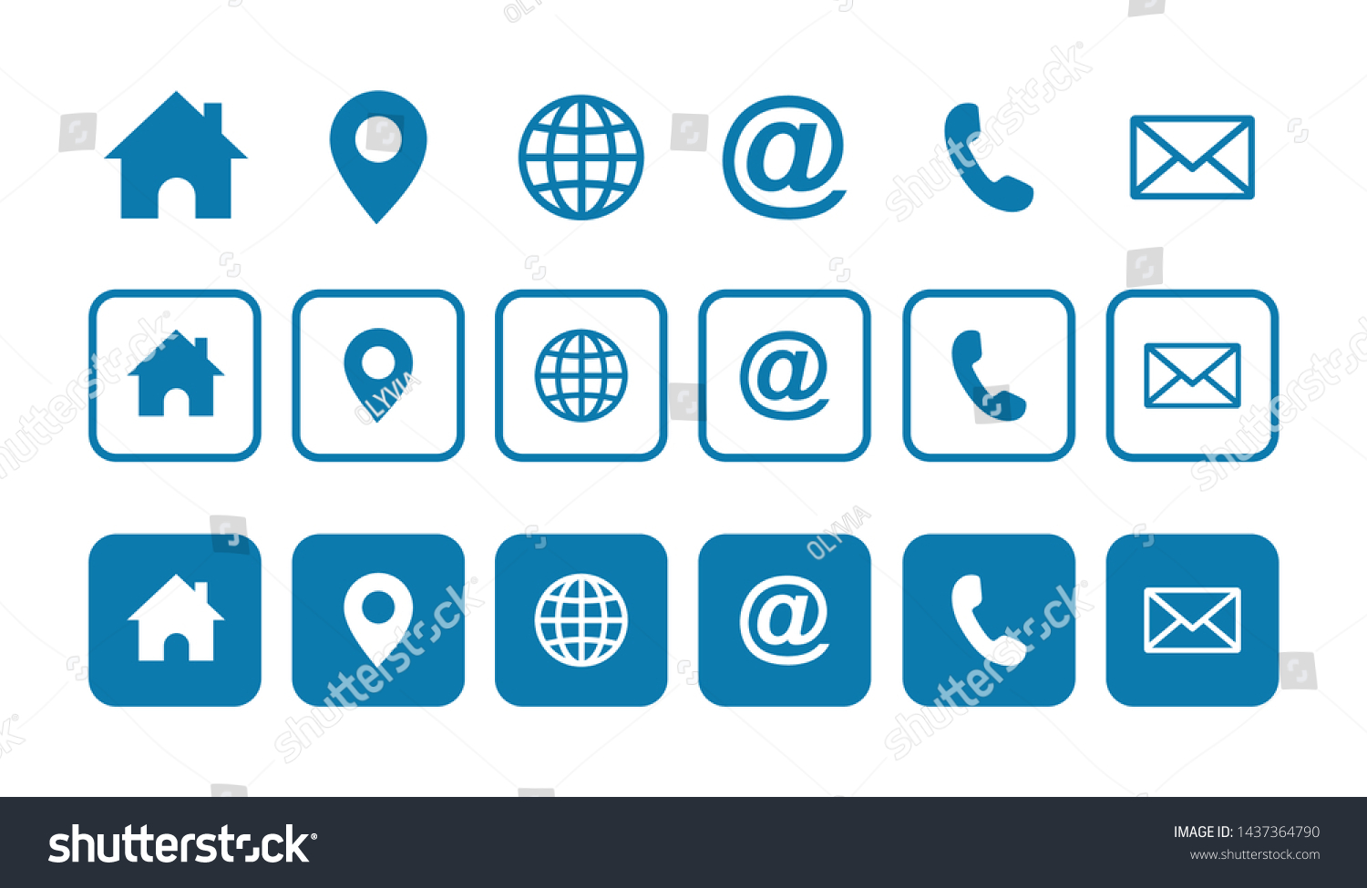 Web Icon Set Website Set Icon Stock Vector (Royalty Free) 1437364790 ...