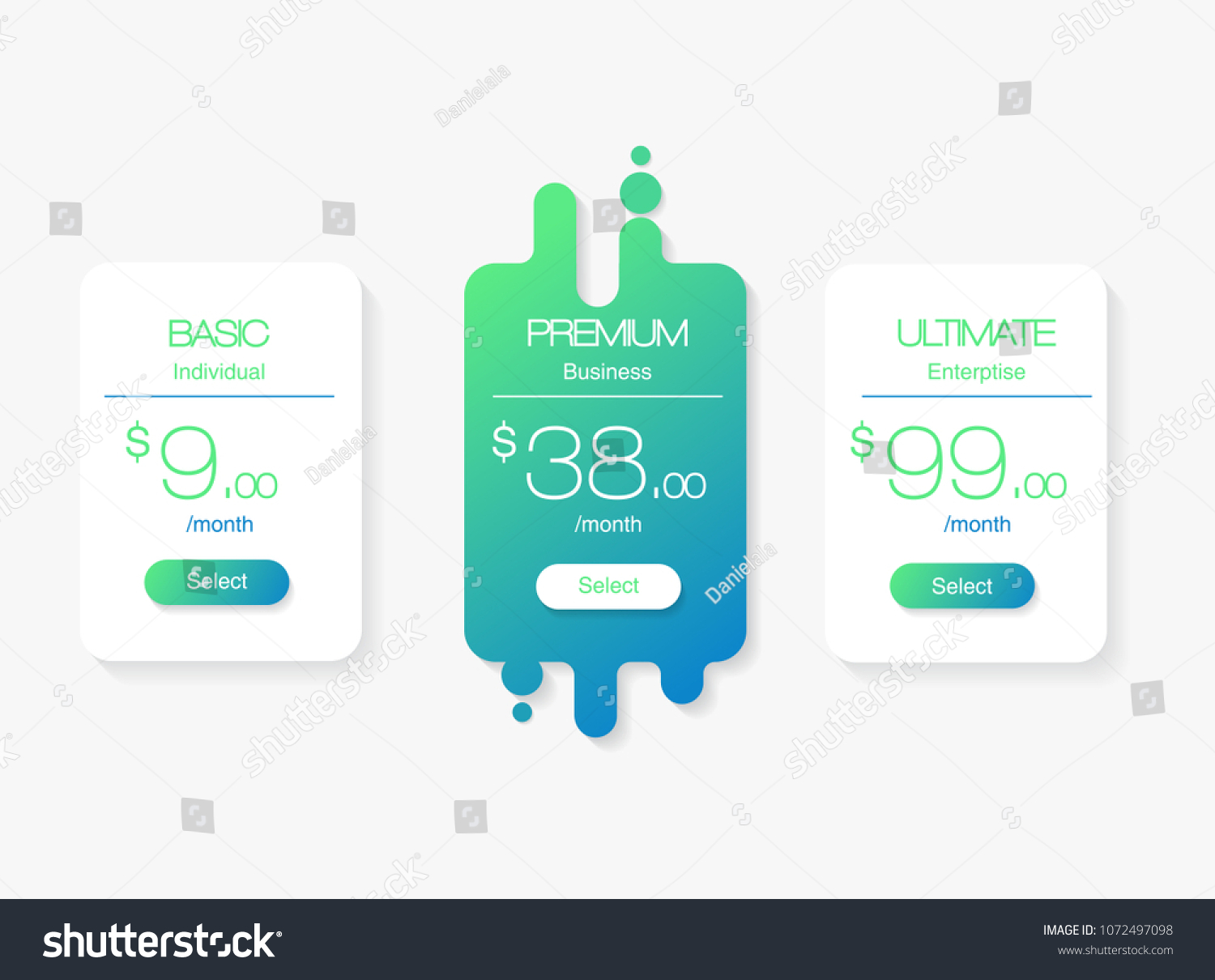 Web Pricing Tables Vector Illustration Stock Vector (royalty Free 