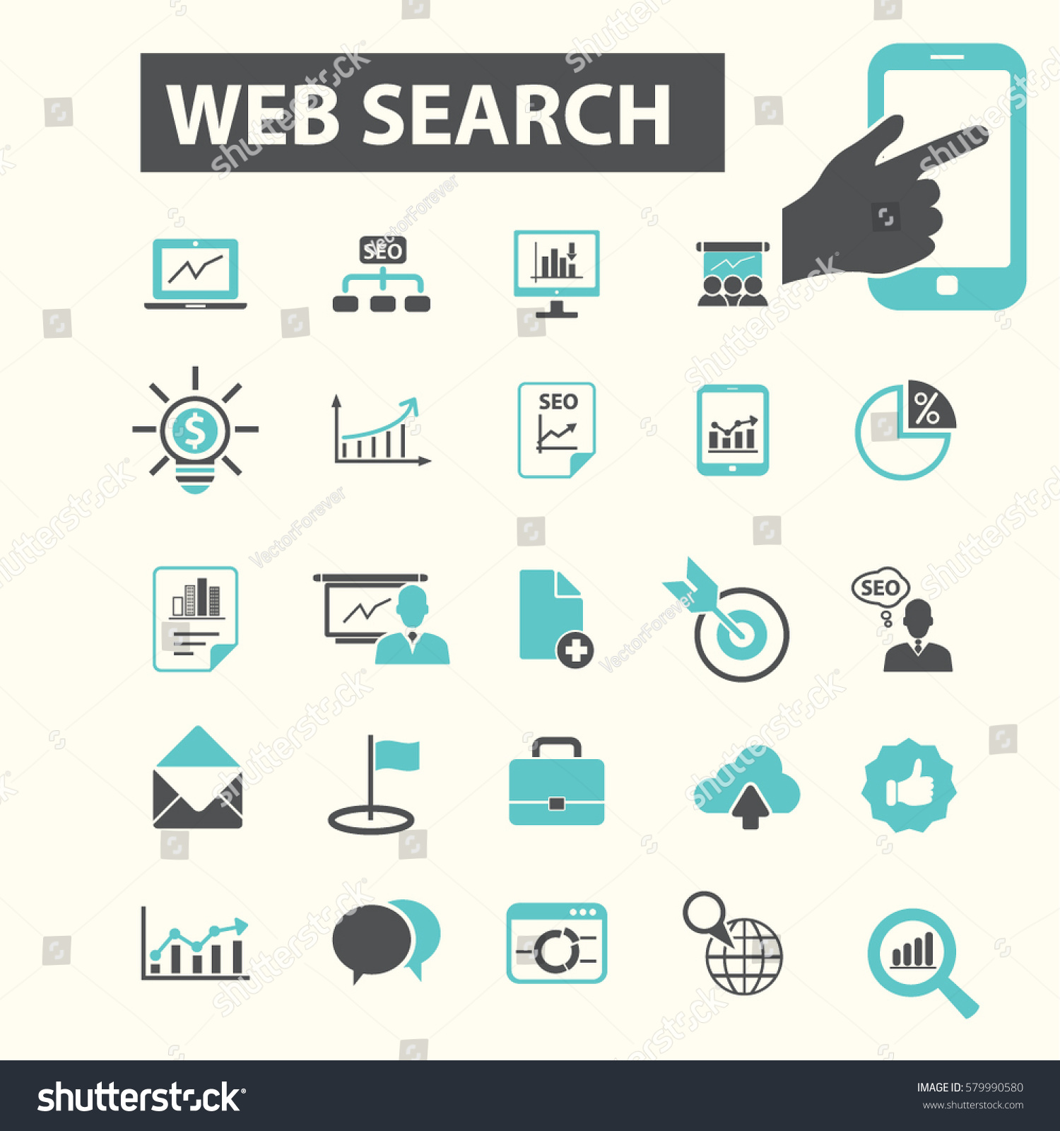 Web Search Icons Stock Vector 579990580   Shutterstock