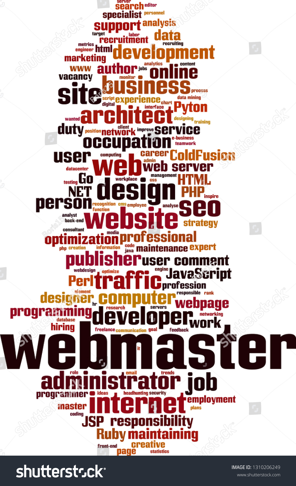 Webmaster Word Cloud Concept Vector Illustration Stock Vector (Royalty ...