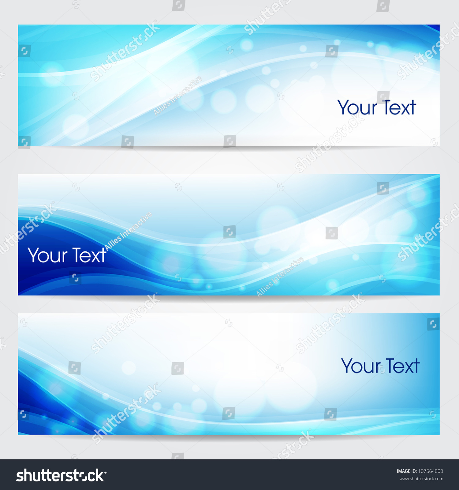 Website Banner Header Set Eps 10 Stock Vector (Royalty Free) 107564000 ...