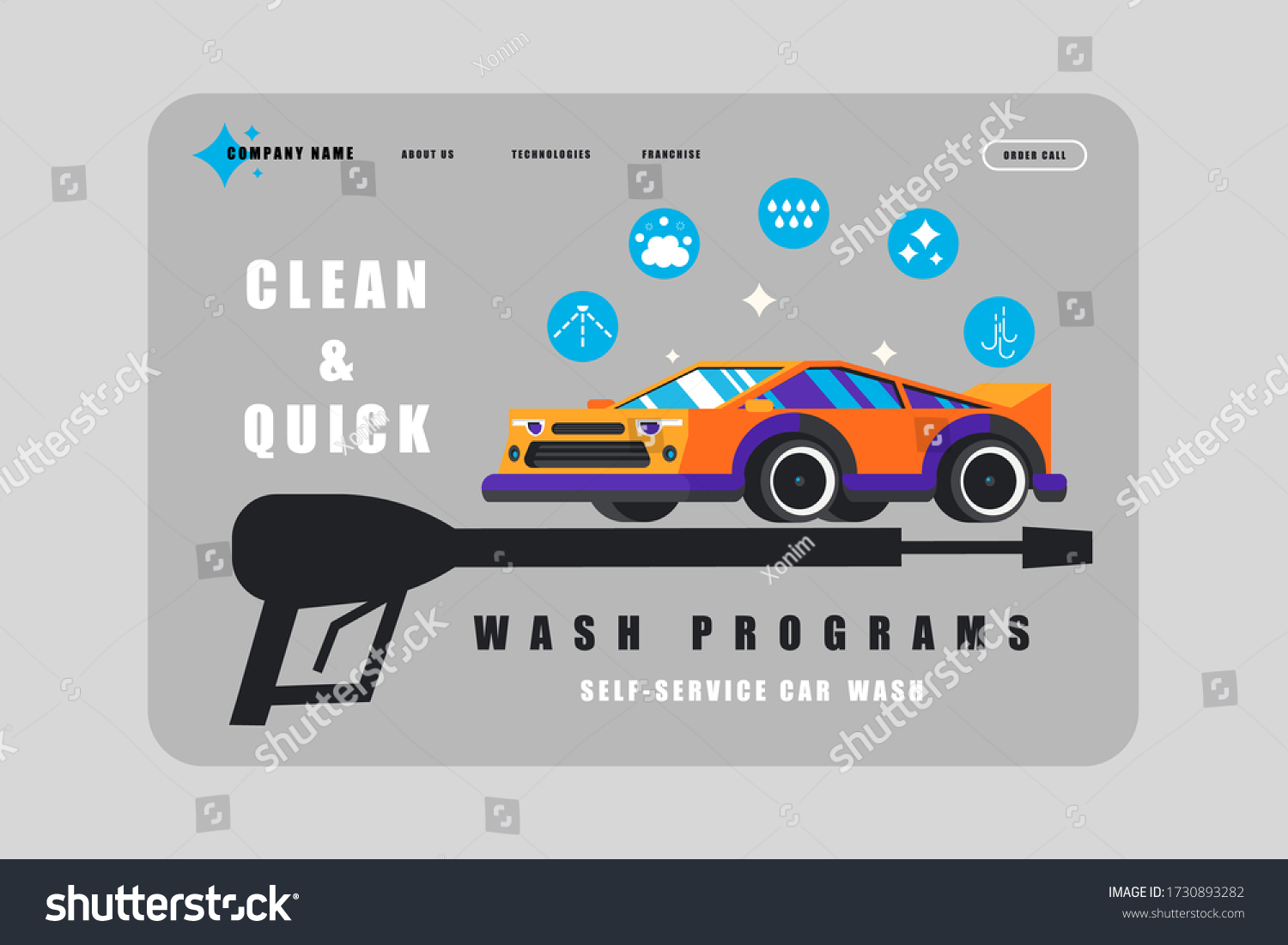 Website Banner Template Selfservice Car Wash Stock Vector (Royalty Free Website Banner Template Selfservice Car Wash Stock Vector (Royalty Free