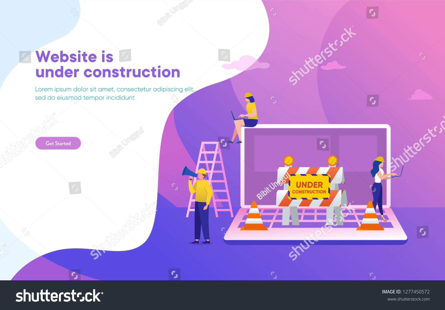 Website Under Construction Vector Illustration Concept Stock Vector Royalty Free 1277450572<script async src=