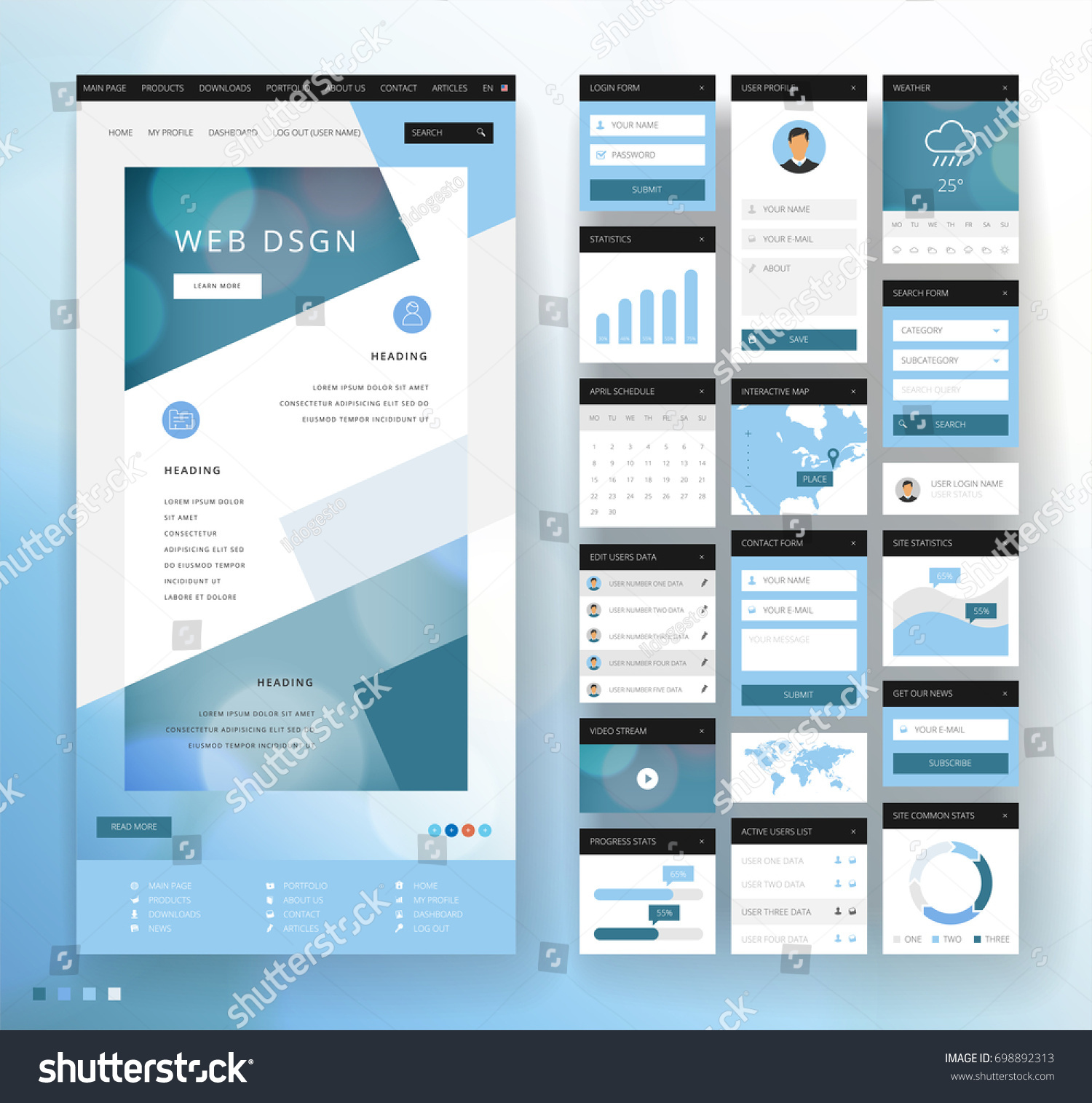 website schedule template