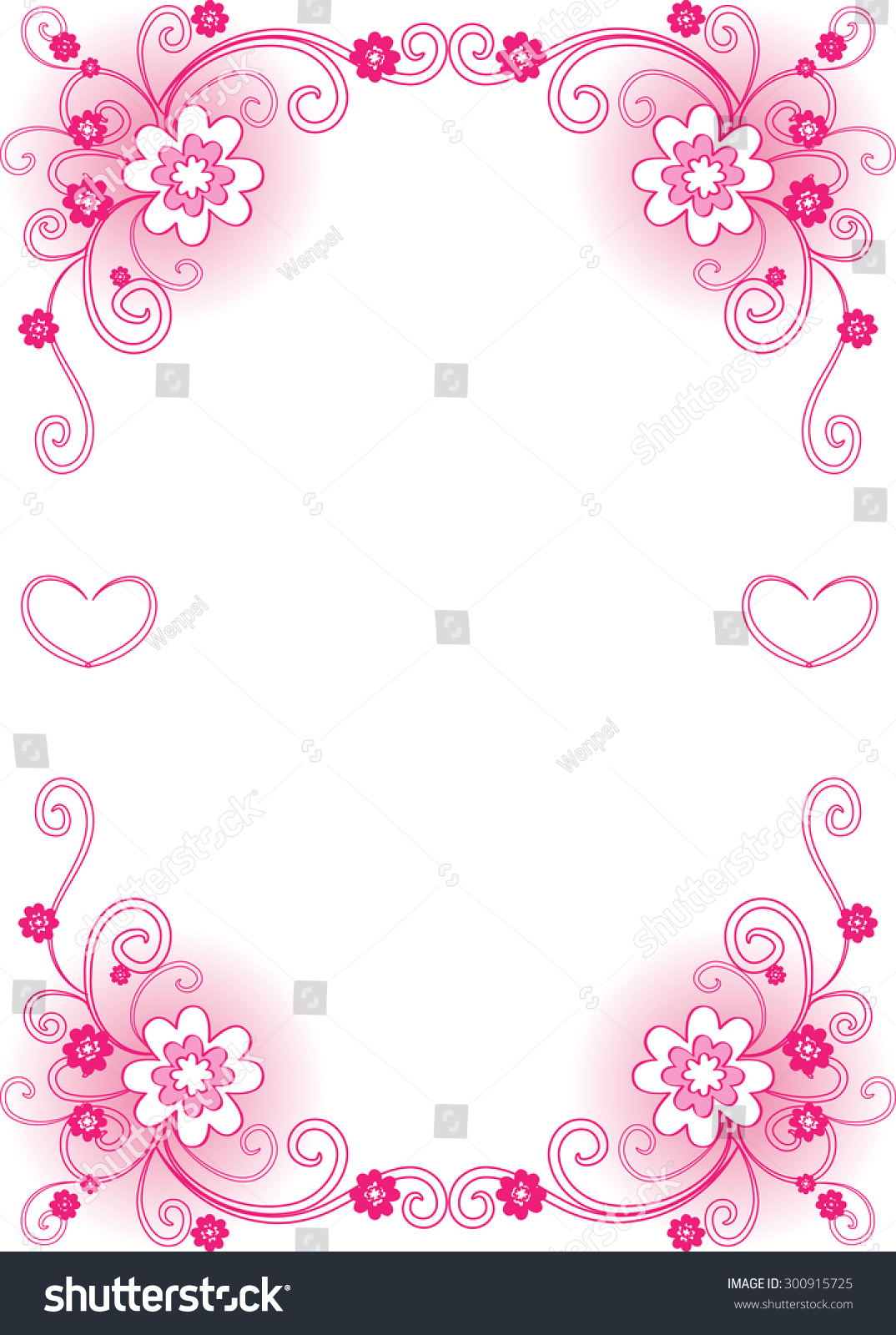 wedding anniversary card border stock vector (royalty free