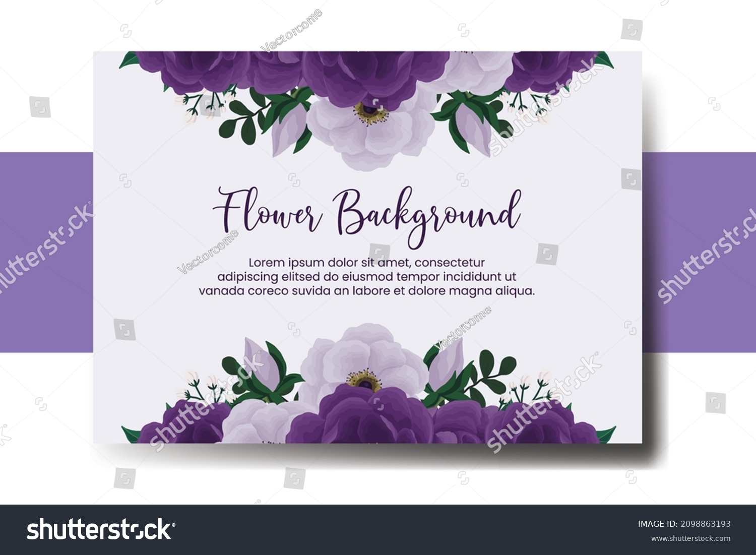 SVG of Wedding banner flower background, Digital watercolor hand drawn Purple Peony Flower design Template svg