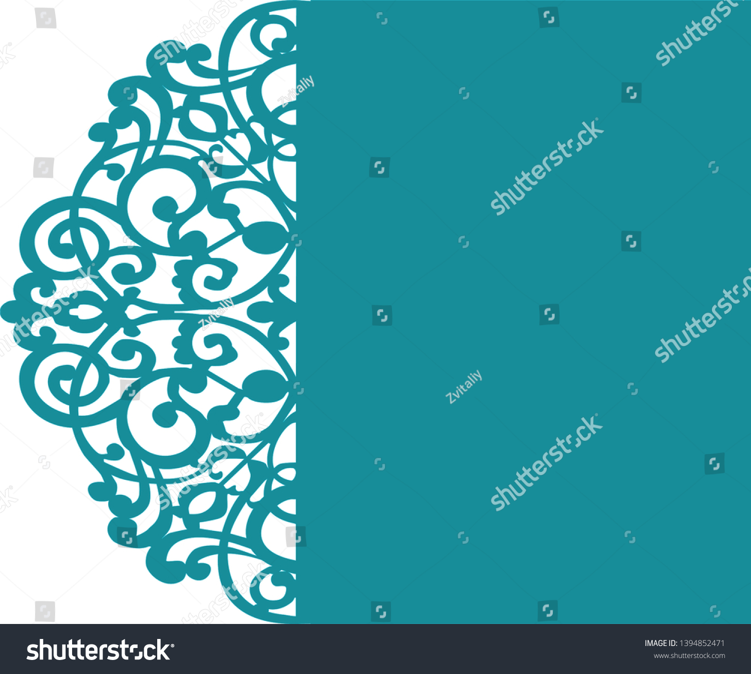 Download Wedding Card Invitation Template 5x7 Svg Stock Vector Royalty Free 1394852471