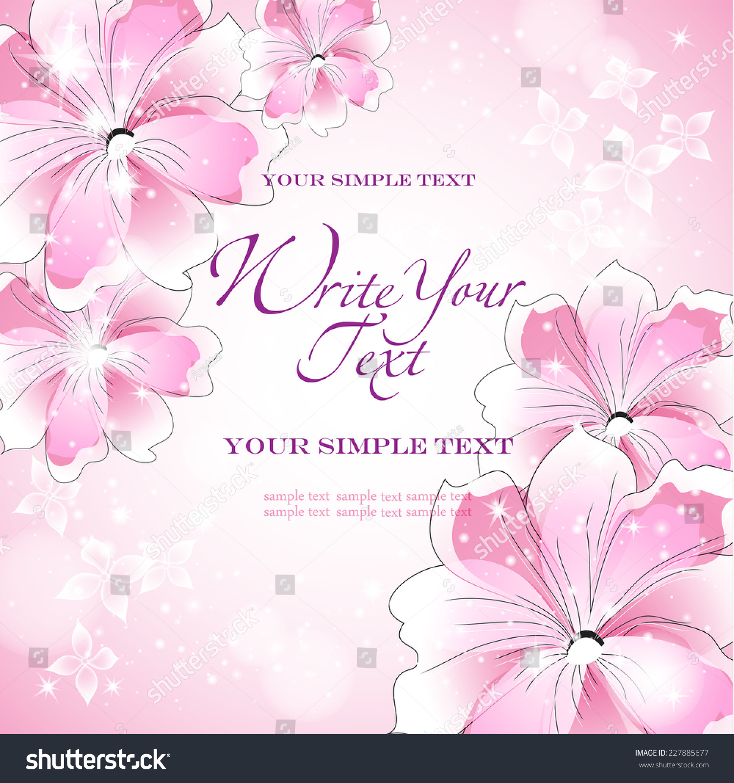 Wedding Card Invitation Abstract Floral Background Stock Vector ...
