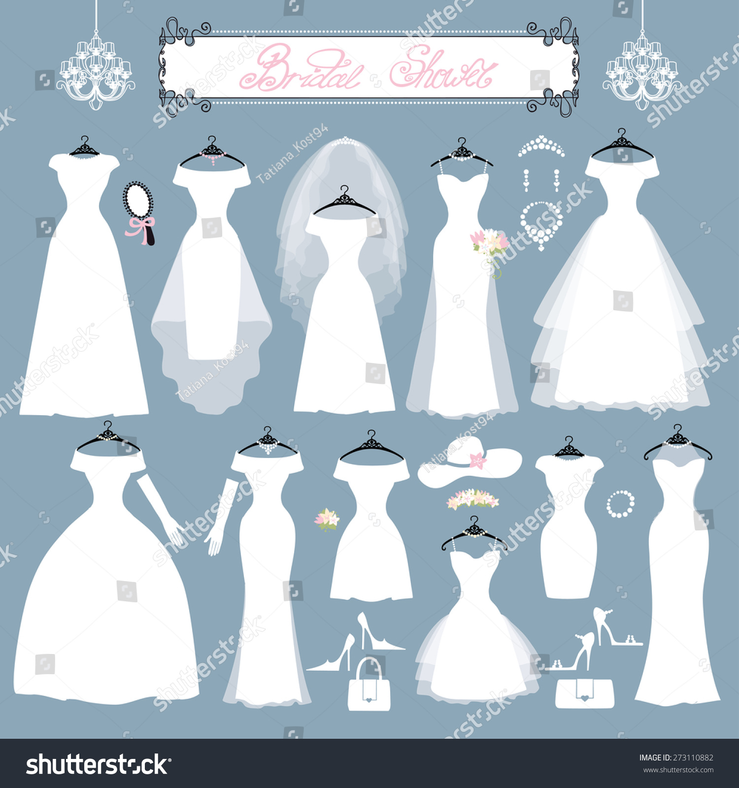 Wedding Dresses Different Stylesfashion Bride Dress Stock 