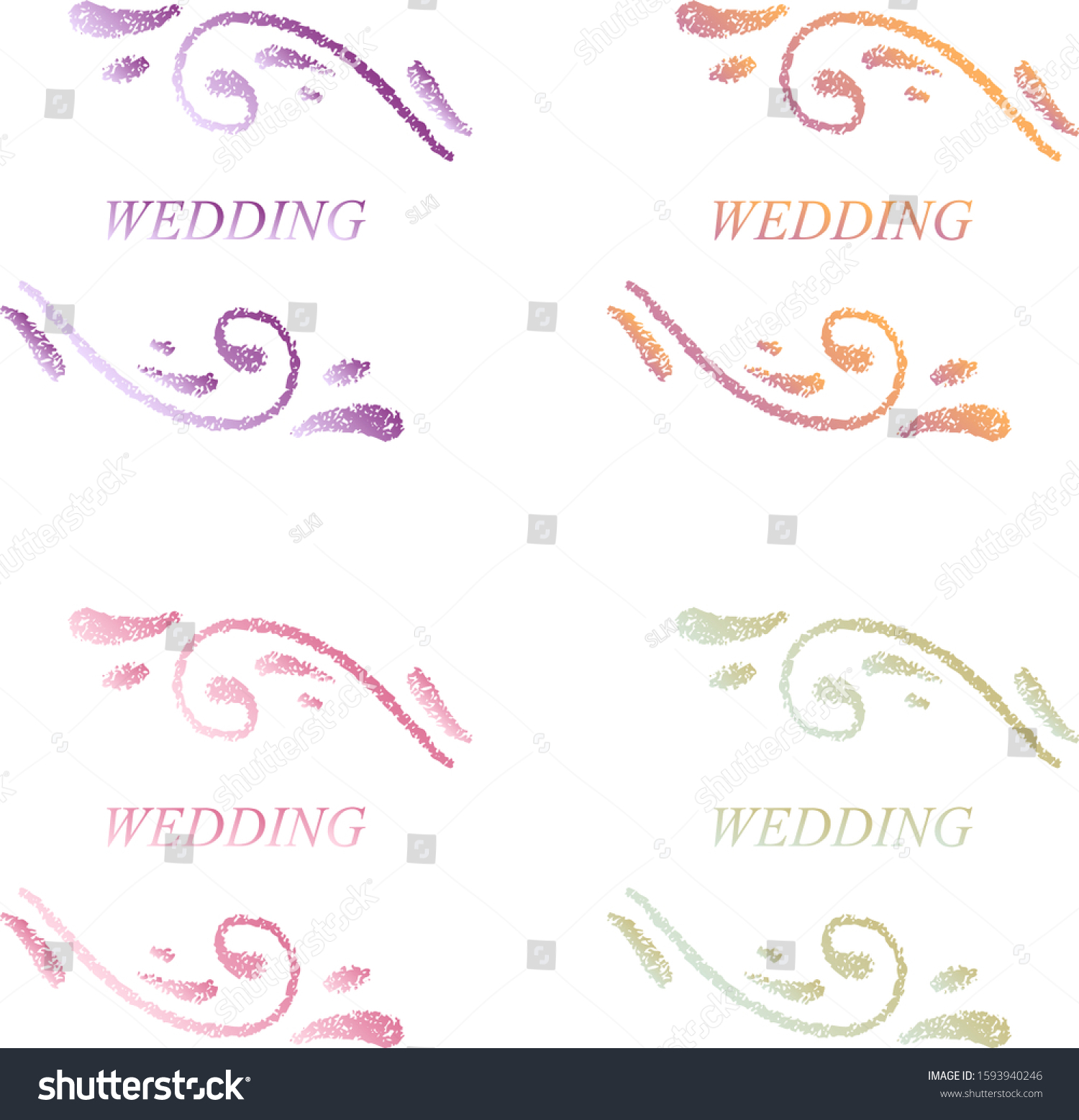 Wedding Invitation Card Template Vectorillustration Stock Vector Royalty Free